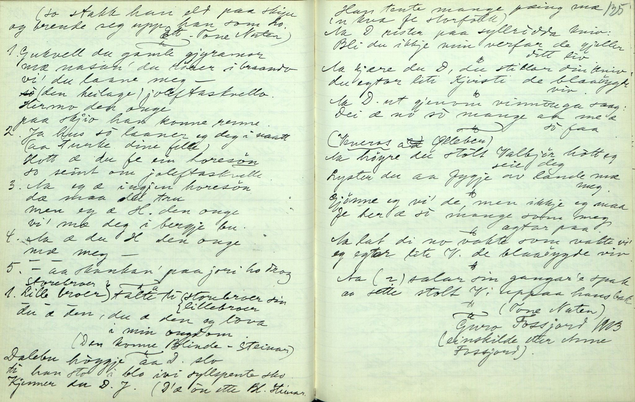 Rikard Berge, TEMU/TGM-A-1003/F/L0006/0045: 201-250 / 245 Kviteseid. Skrive av Marte Rudsodden, 1913, p. 124-125