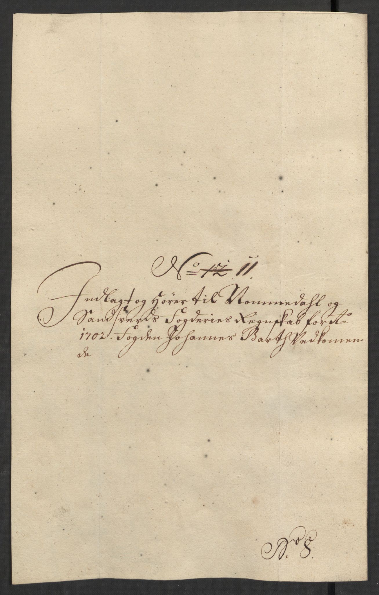 Rentekammeret inntil 1814, Reviderte regnskaper, Fogderegnskap, AV/RA-EA-4092/R24/L1580: Fogderegnskap Numedal og Sandsvær, 1702, p. 191