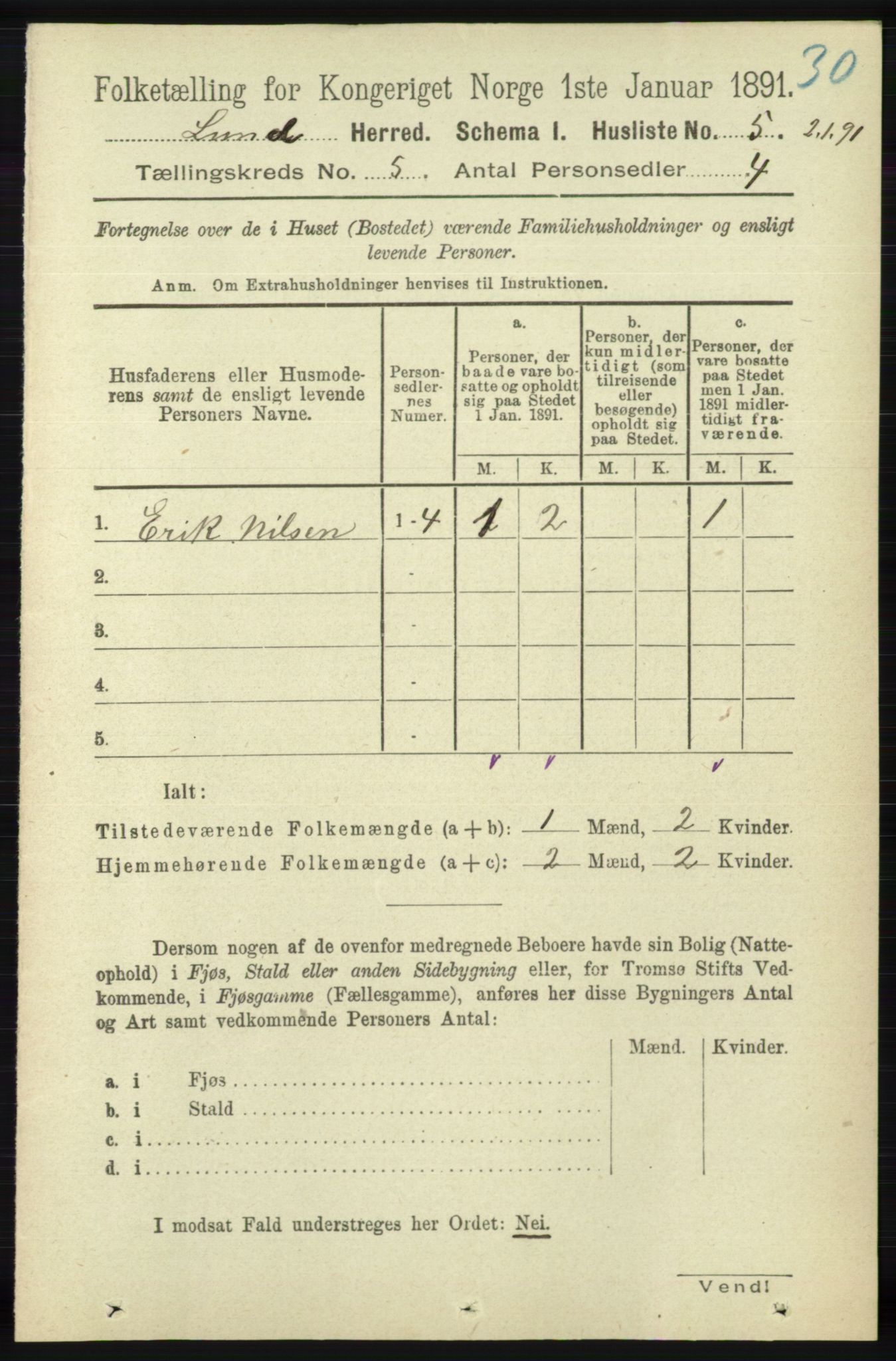 RA, 1891 census for 1112 Lund, 1891, p. 1675