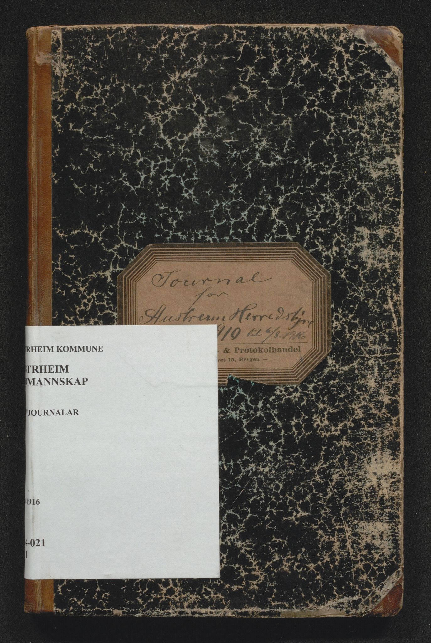 Austrheim kommune. Formannskapet, IKAH/1264-021/C/Ca/L0001: Postjournal for formannskapet, 1910-1916