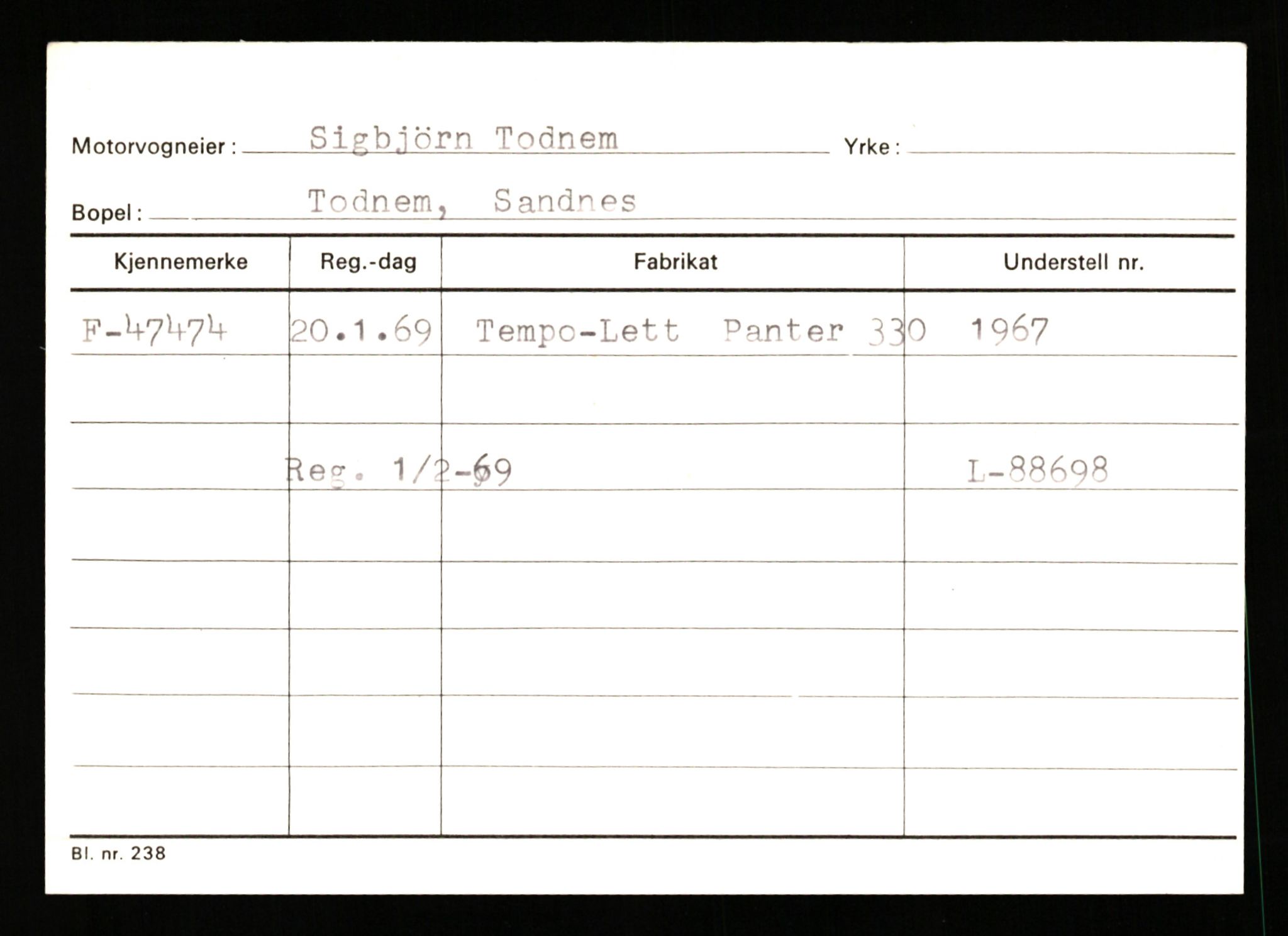 Stavanger trafikkstasjon, AV/SAST-A-101942/0/G/L0006: Registreringsnummer: 34250 - 49007, 1930-1971, p. 3206