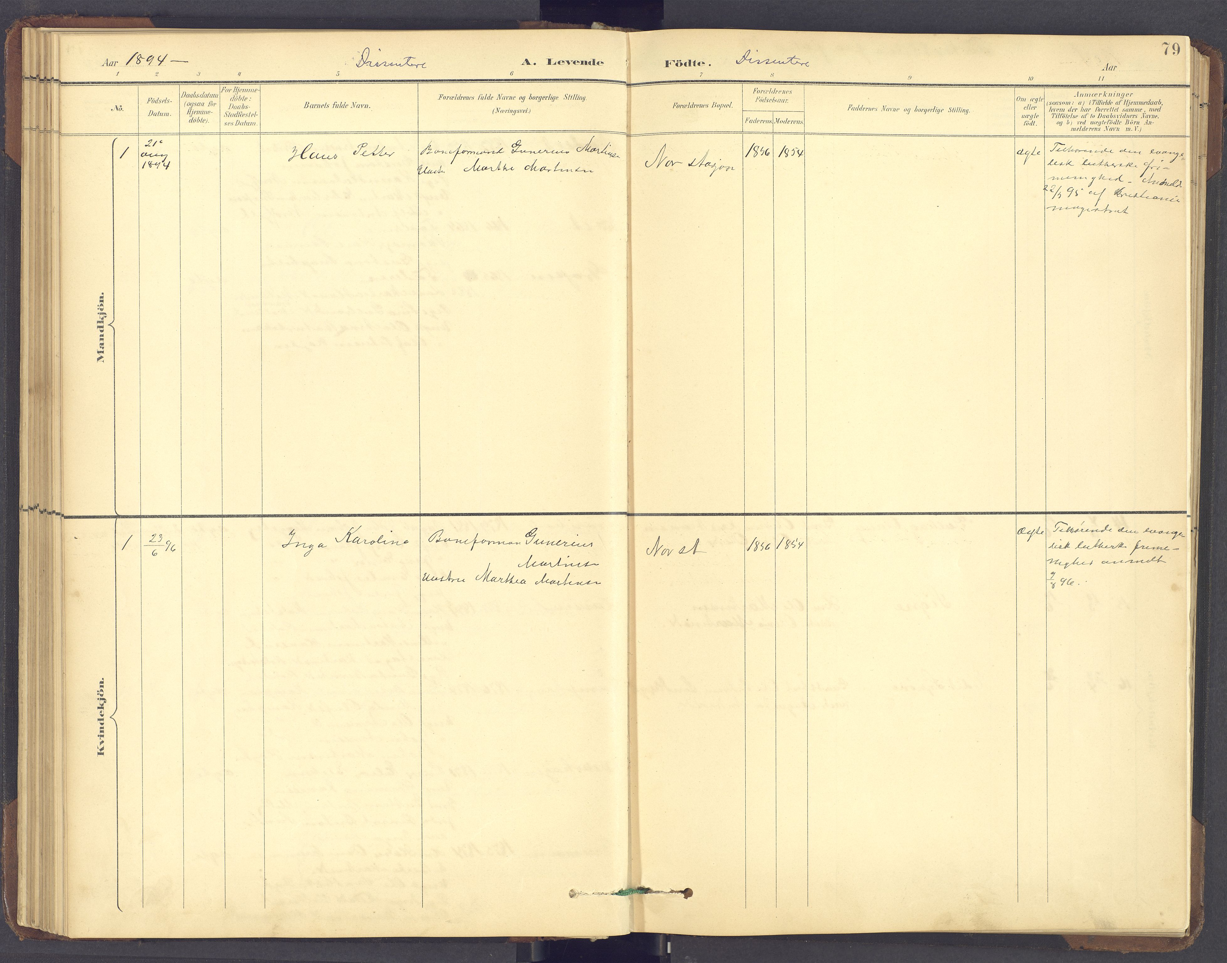 Brandval prestekontor, SAH/PREST-034/H/Ha/Hab/L0002: Parish register (copy) no. 2, 1895-1904, p. 79