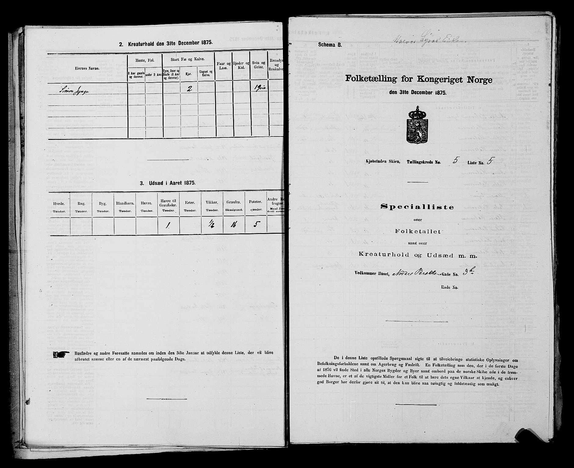 SAKO, 1875 census for 0806P Skien, 1875, p. 860