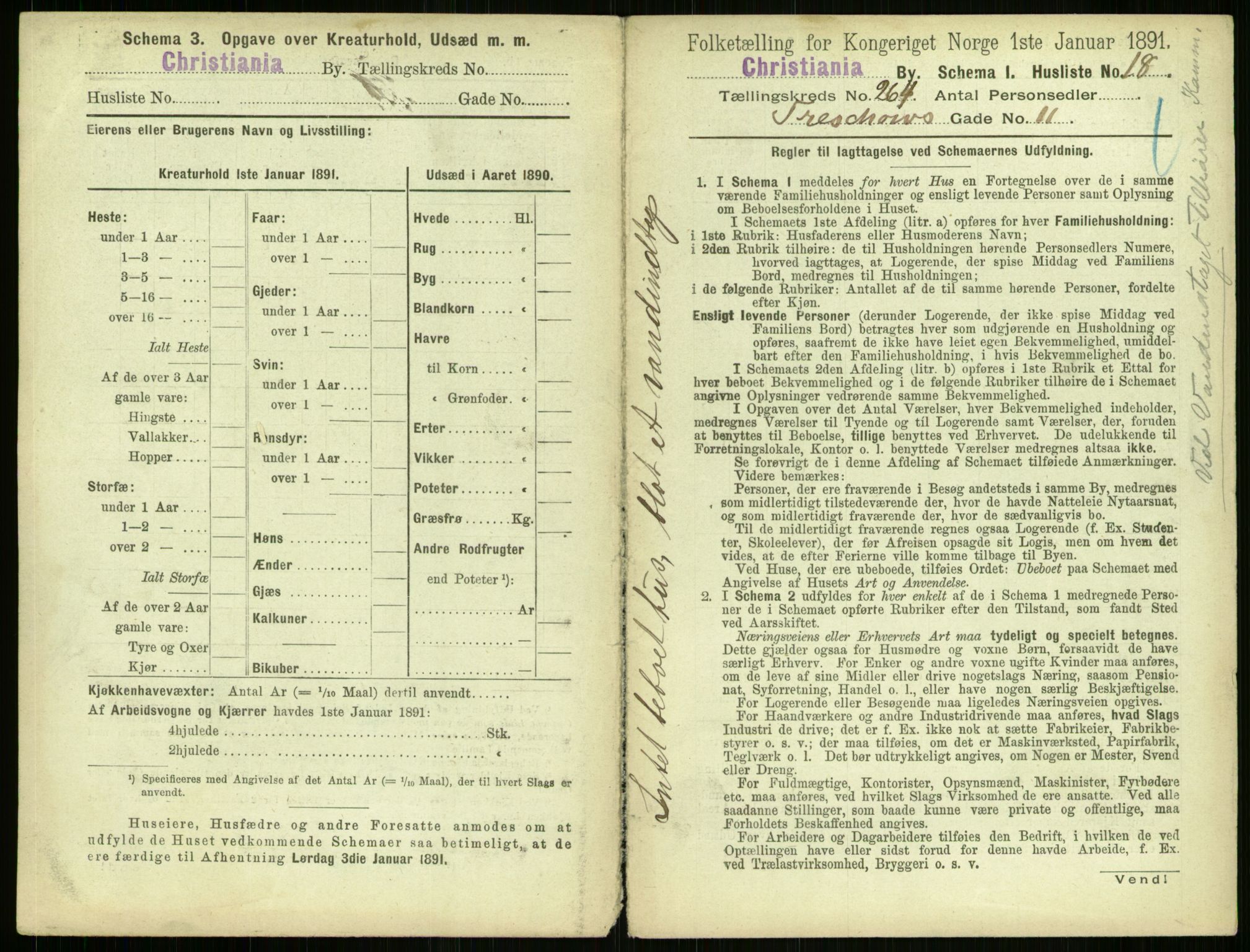 RA, 1891 census for 0301 Kristiania, 1891, p. 160319