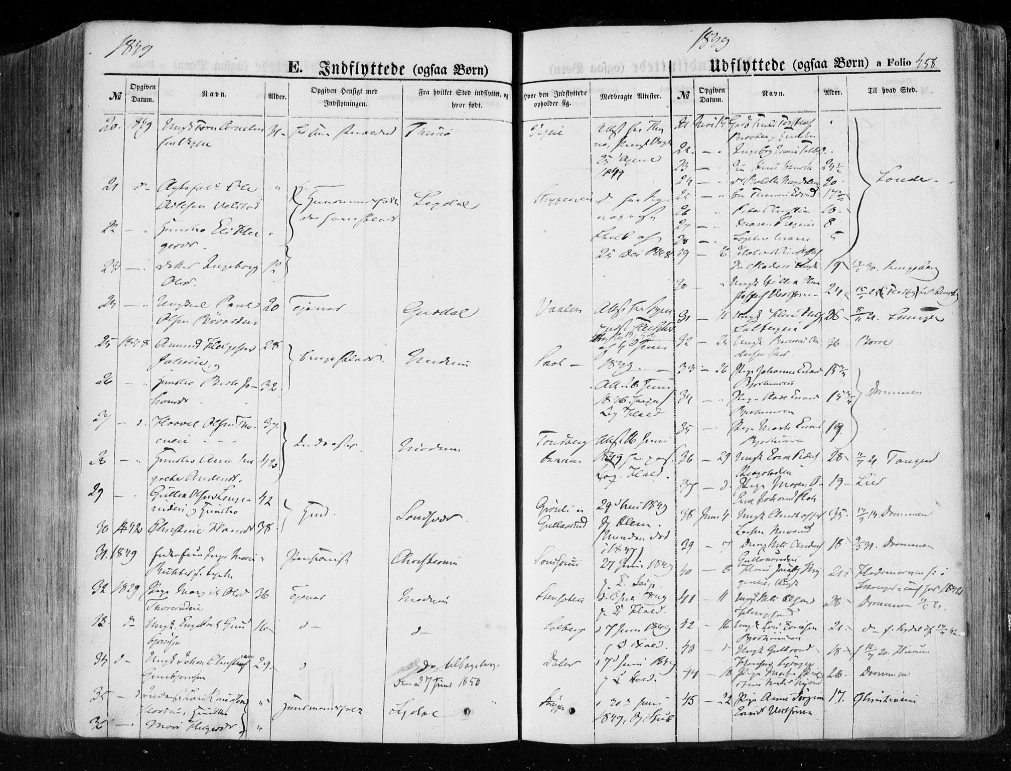 Eiker kirkebøker, SAKO/A-4/F/Fa/L0014: Parish register (official) no. I 14, 1846-1854, p. 458