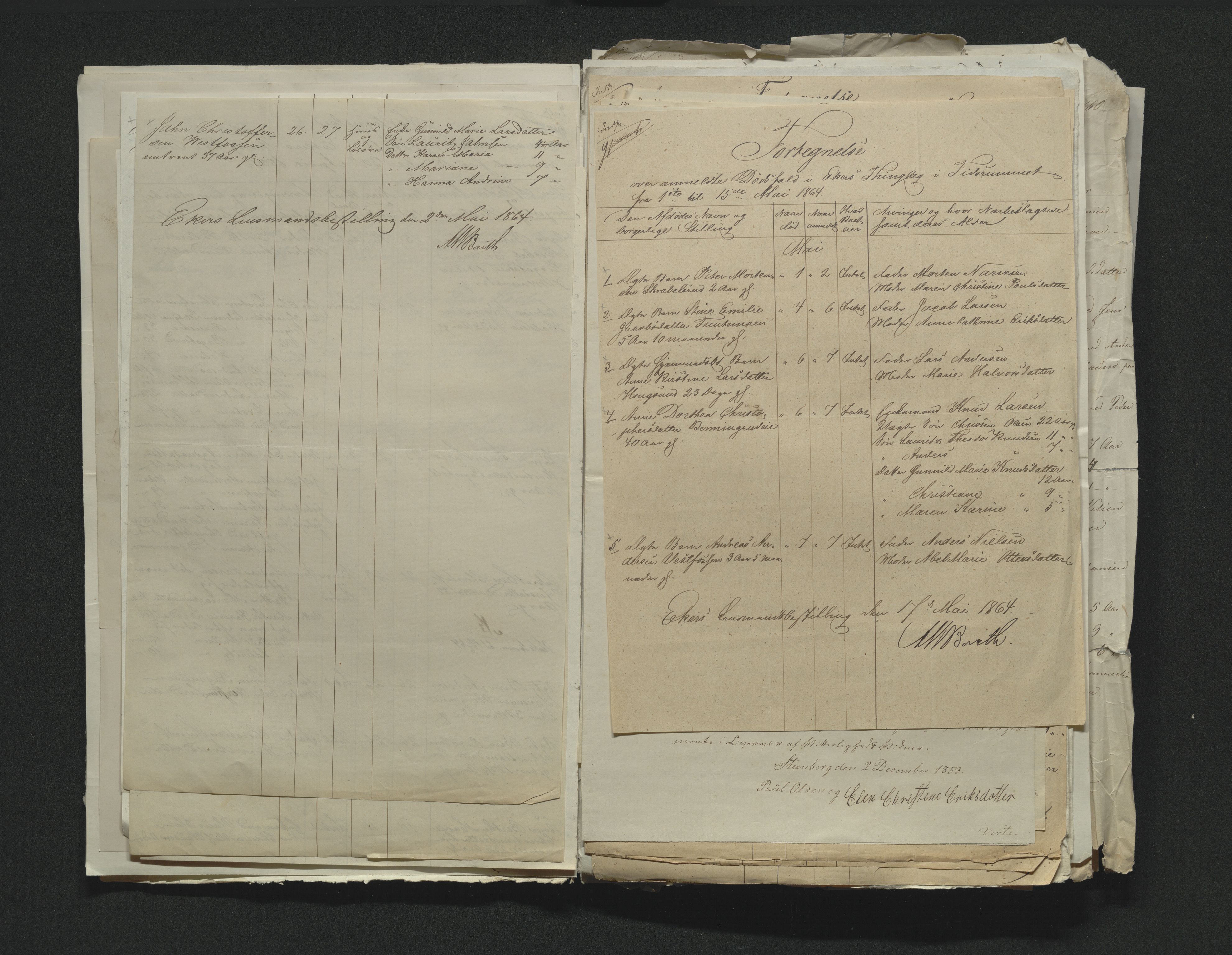 Eiker, Modum og Sigdal sorenskriveri, AV/SAKO-A-123/H/Ha/Hab/L0011: Dødsfallsmeldinger, 1862-1865, p. 366