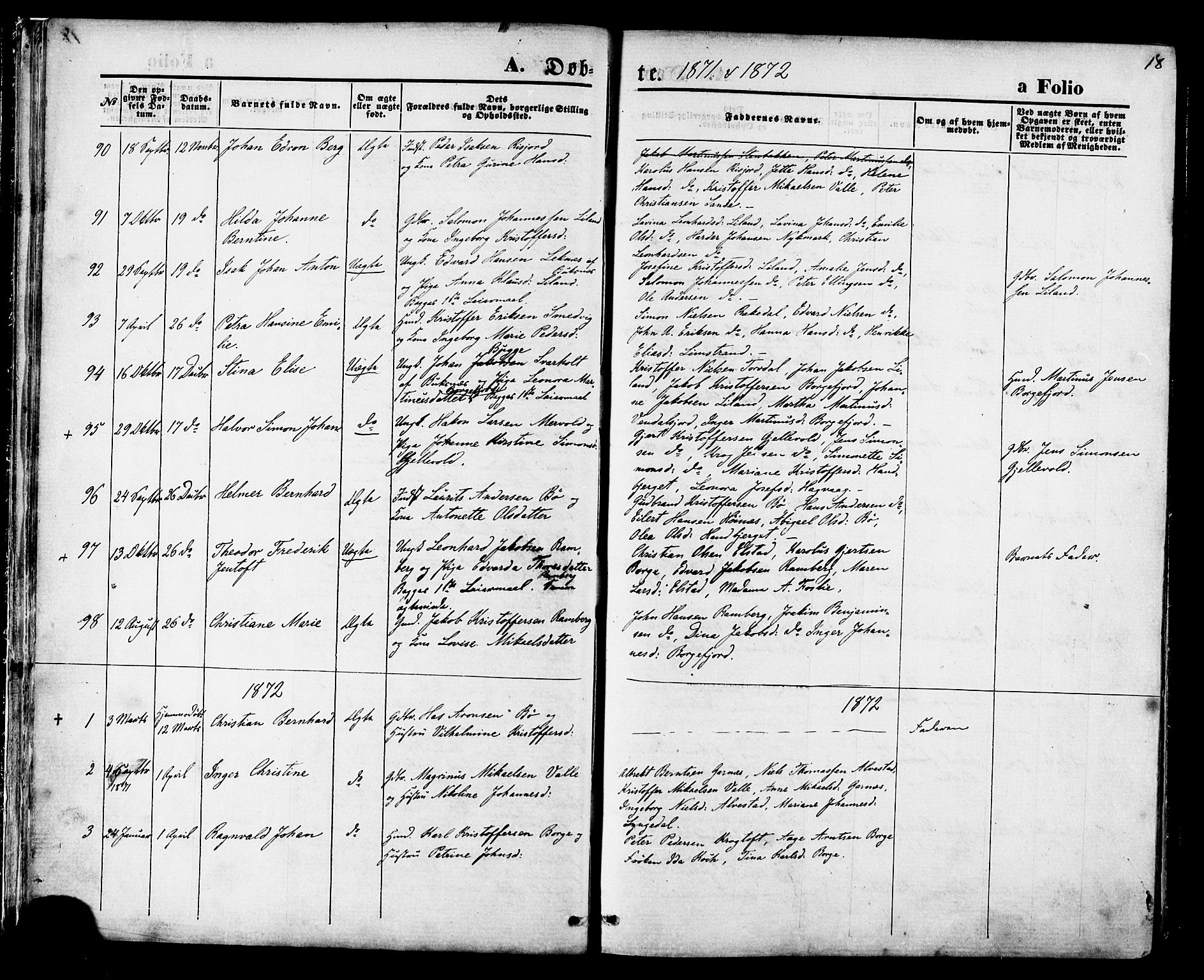Ministerialprotokoller, klokkerbøker og fødselsregistre - Nordland, SAT/A-1459/880/L1132: Parish register (official) no. 880A06, 1869-1887, p. 18