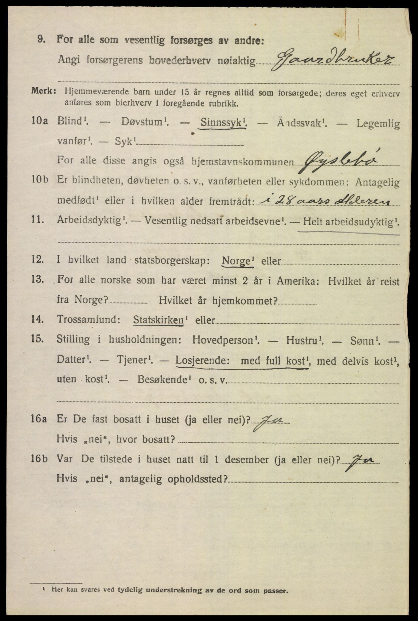 SAK, 1920 census for Øyslebø, 1920, p. 737