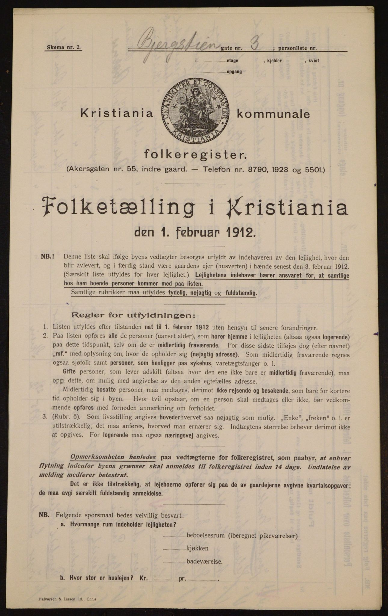 OBA, Municipal Census 1912 for Kristiania, 1912, p. 4326