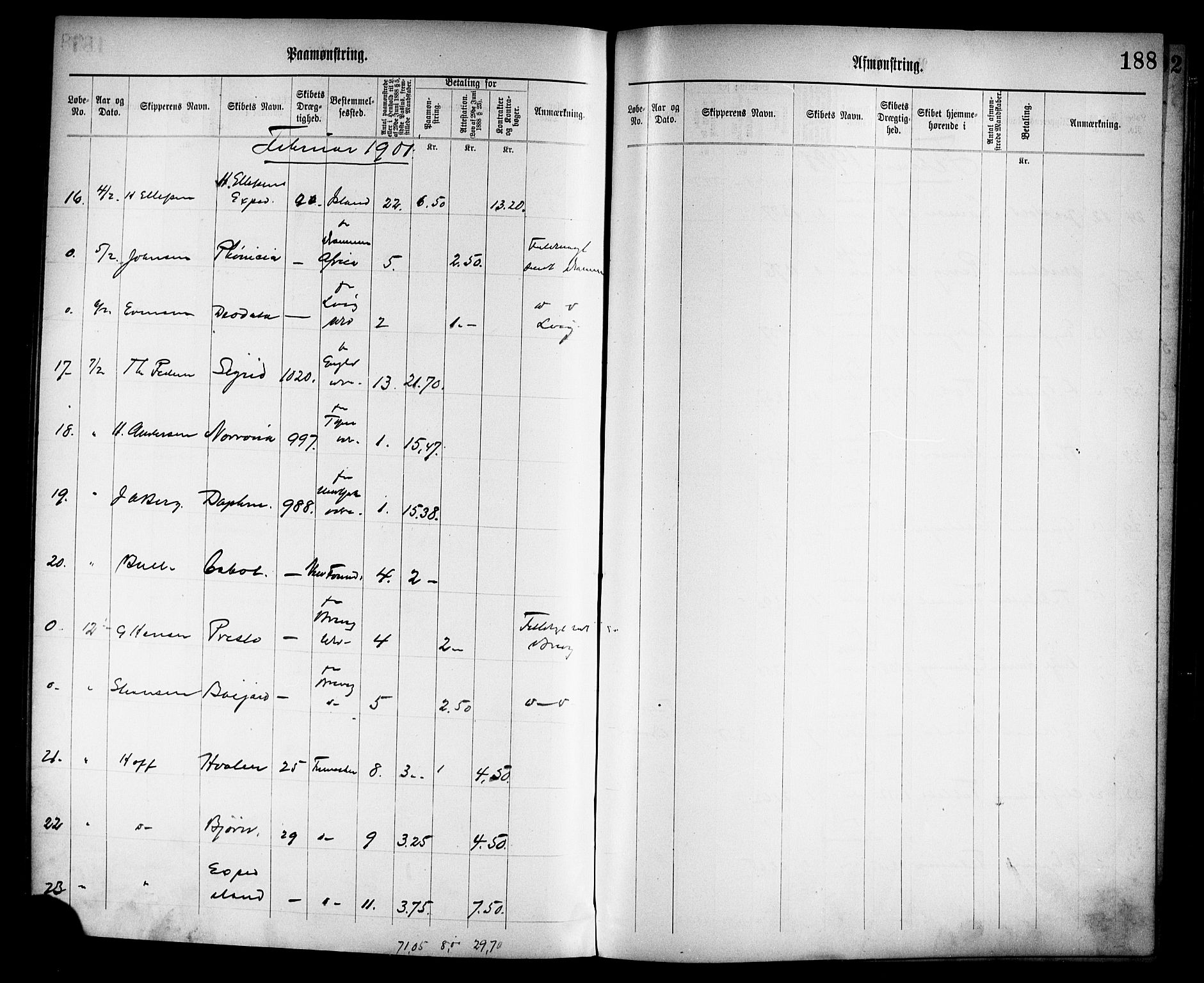 Tønsberg innrulleringskontor, AV/SAKO-A-786/H/Ha/L0005: Mønstringsjournal, 1896-1906, p. 191