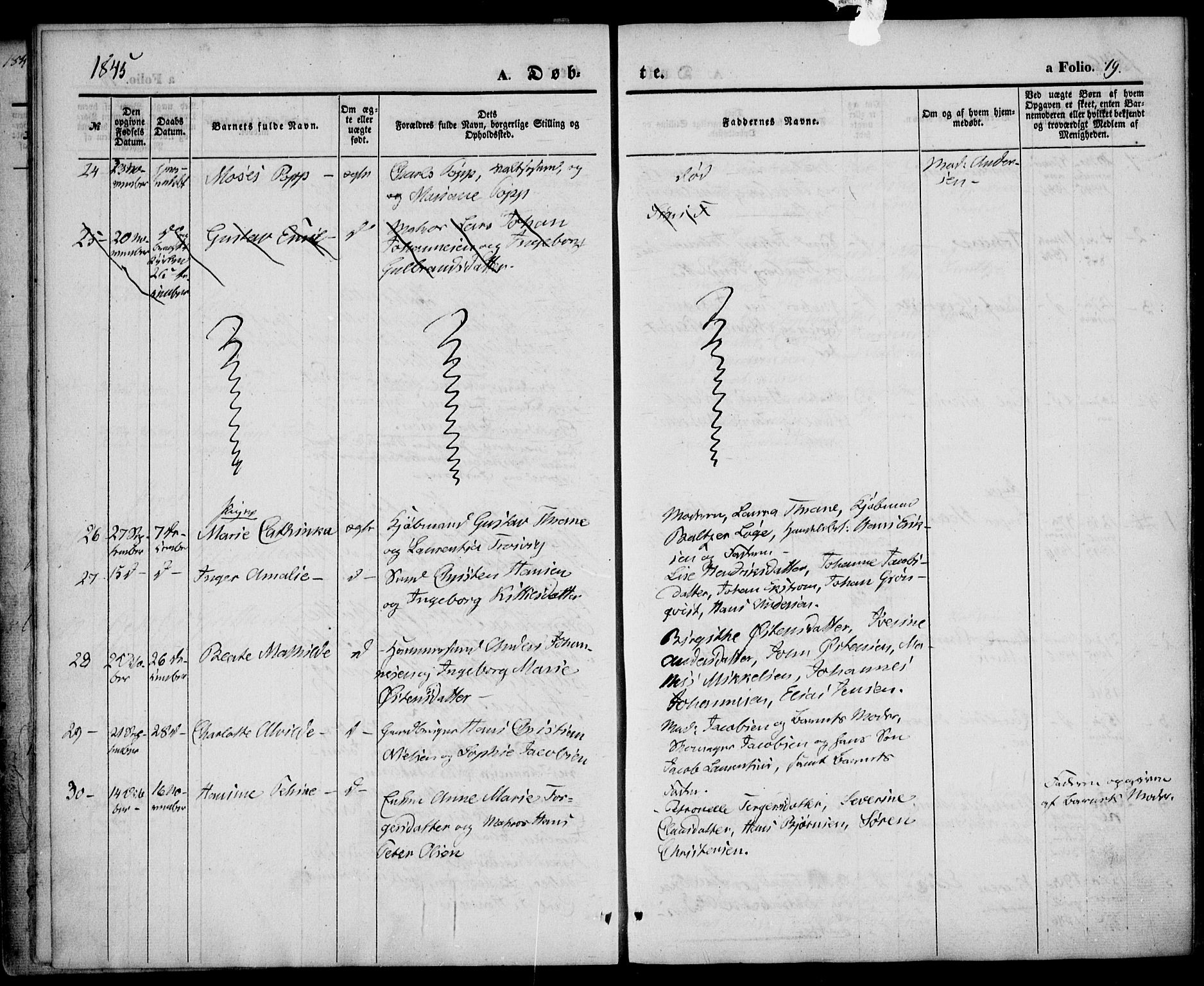 Larvik kirkebøker, AV/SAKO-A-352/F/Fb/L0003: Parish register (official) no. II 3, 1842-1856, p. 19