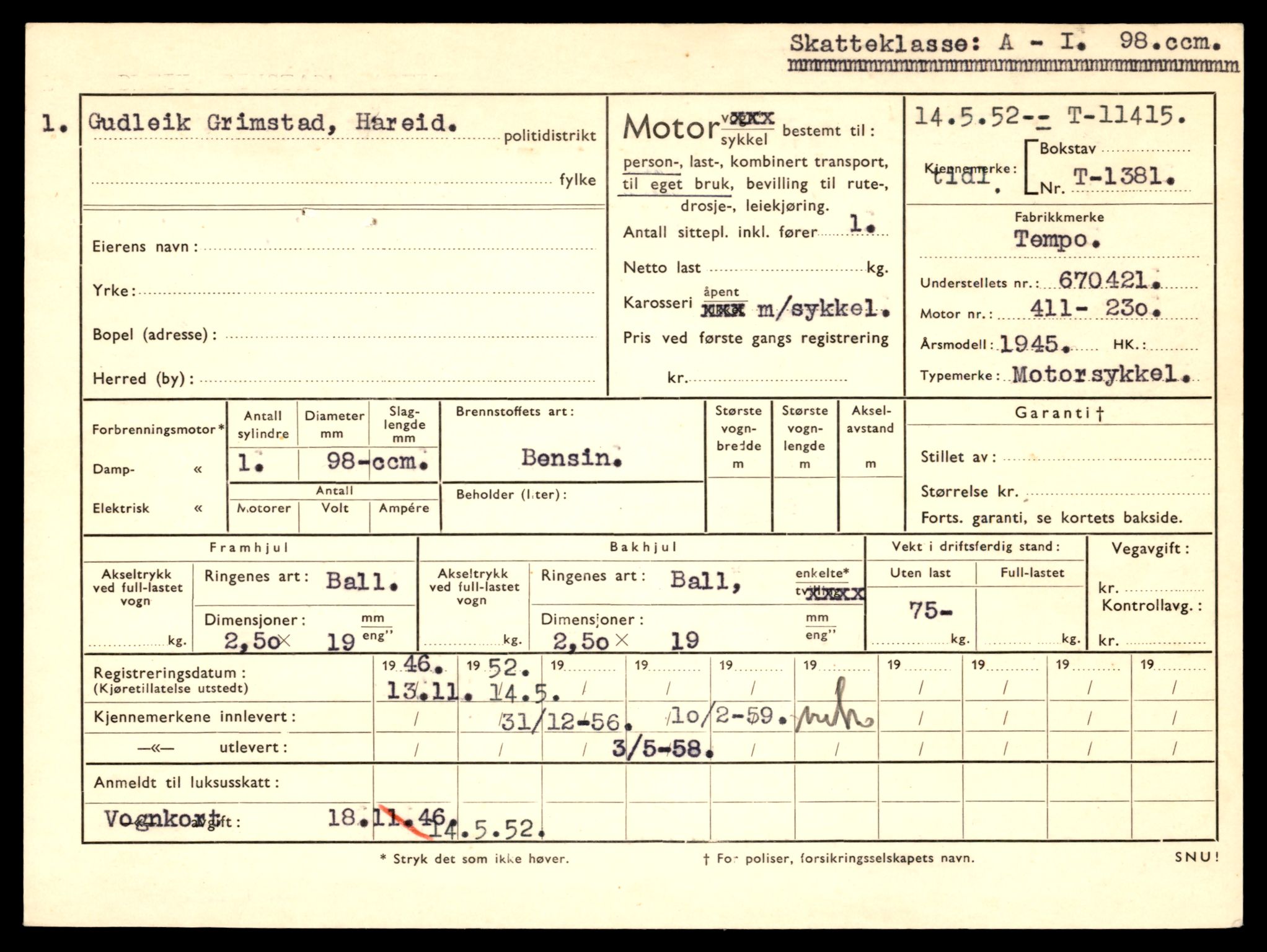 Møre og Romsdal vegkontor - Ålesund trafikkstasjon, AV/SAT-A-4099/F/Fe/L0028: Registreringskort for kjøretøy T 11290 - T 11429, 1927-1998, p. 2845