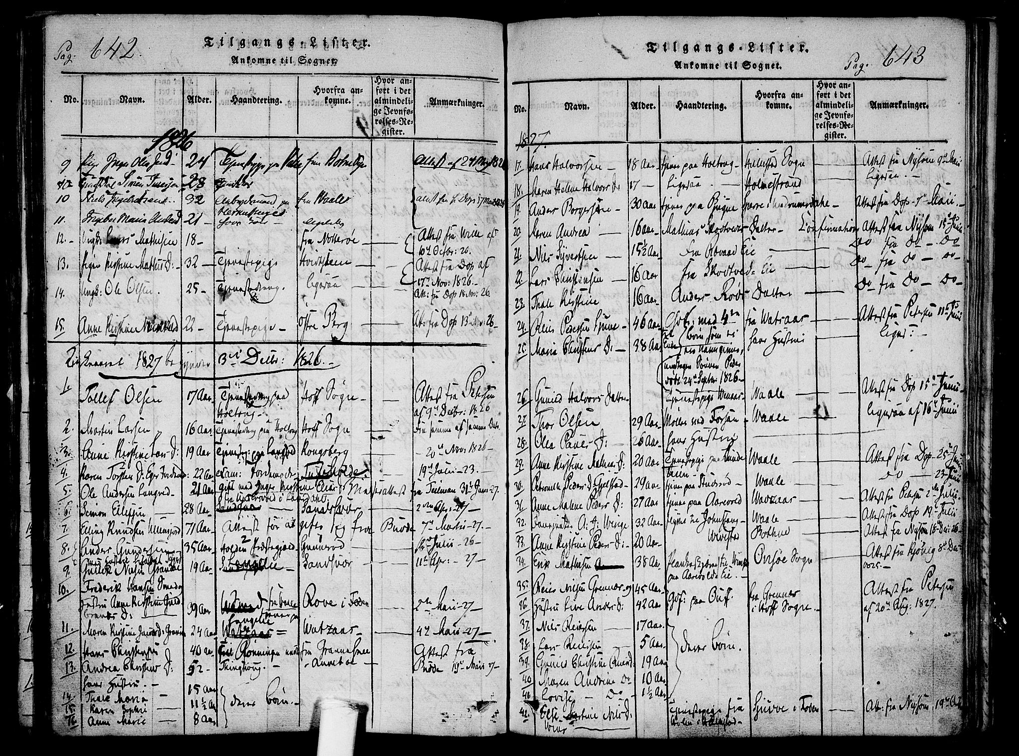 Ramnes kirkebøker, SAKO/A-314/F/Fa/L0004: Parish register (official) no. I 4, 1813-1840, p. 642-643