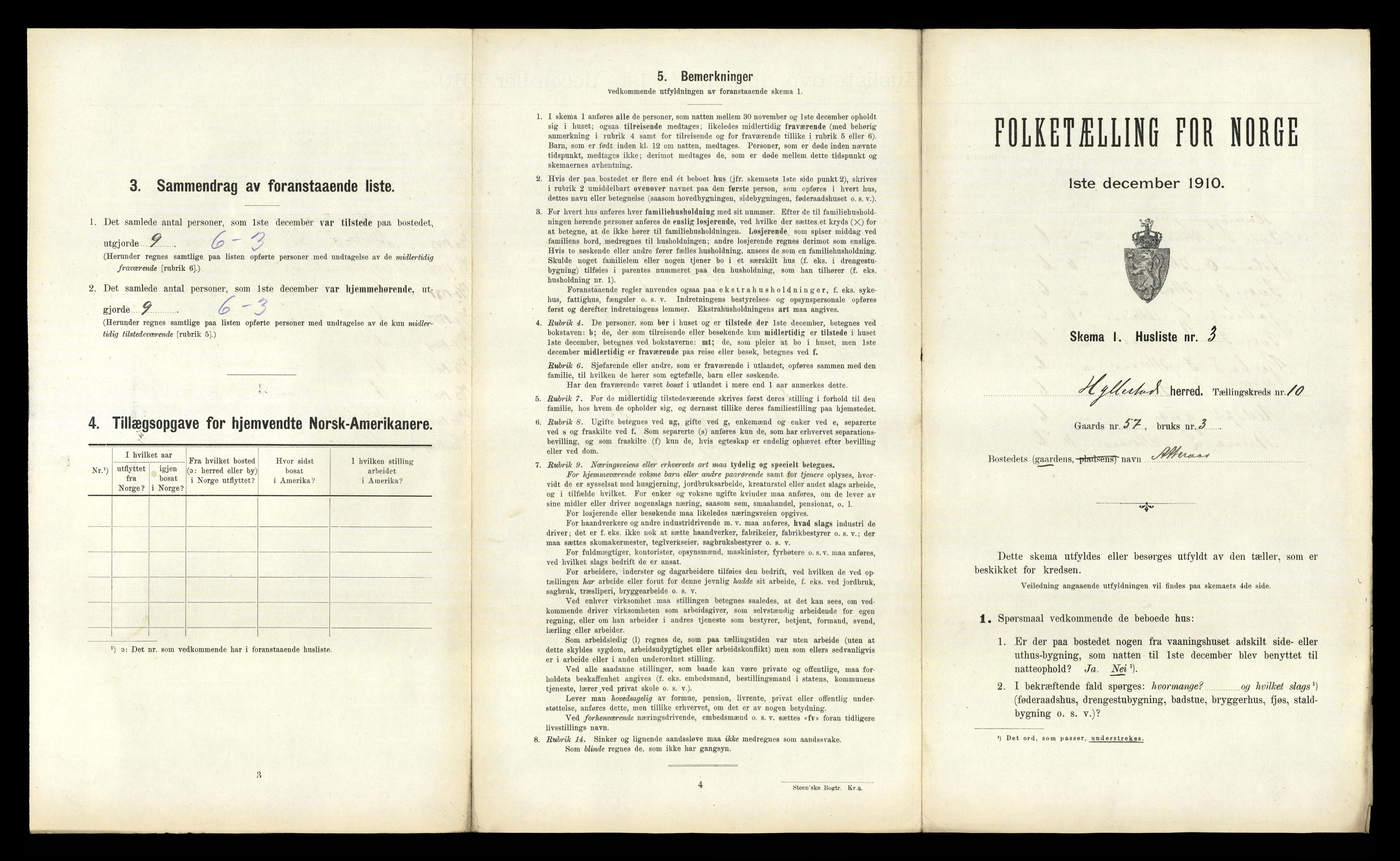 RA, 1910 census for Hyllestad, 1910, p. 571