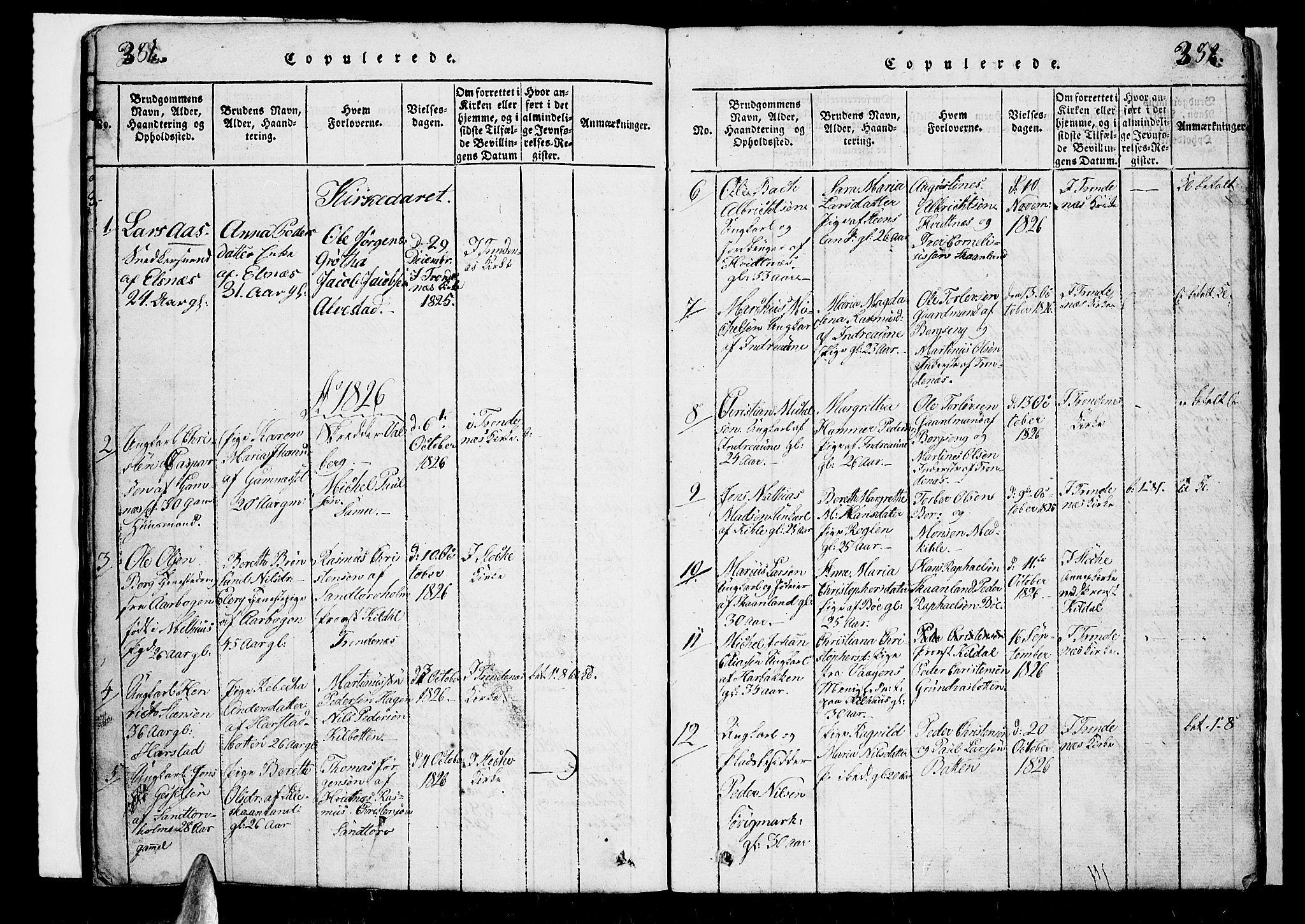 Trondenes sokneprestkontor, SATØ/S-1319/H/Hb/L0003klokker: Parish register (copy) no. 3, 1820-1834, p. 381-382