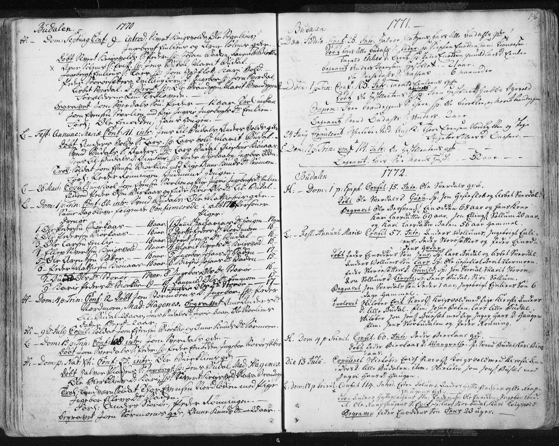Ministerialprotokoller, klokkerbøker og fødselsregistre - Sør-Trøndelag, SAT/A-1456/687/L0991: Parish register (official) no. 687A02, 1747-1790, p. 196