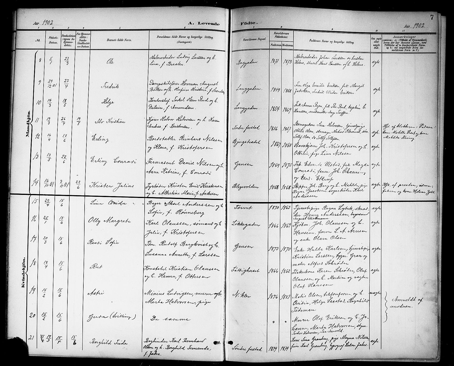 Holmestrand kirkebøker, AV/SAKO-A-346/G/Ga/L0006: Parish register (copy) no. 6, 1901-1923, p. 7