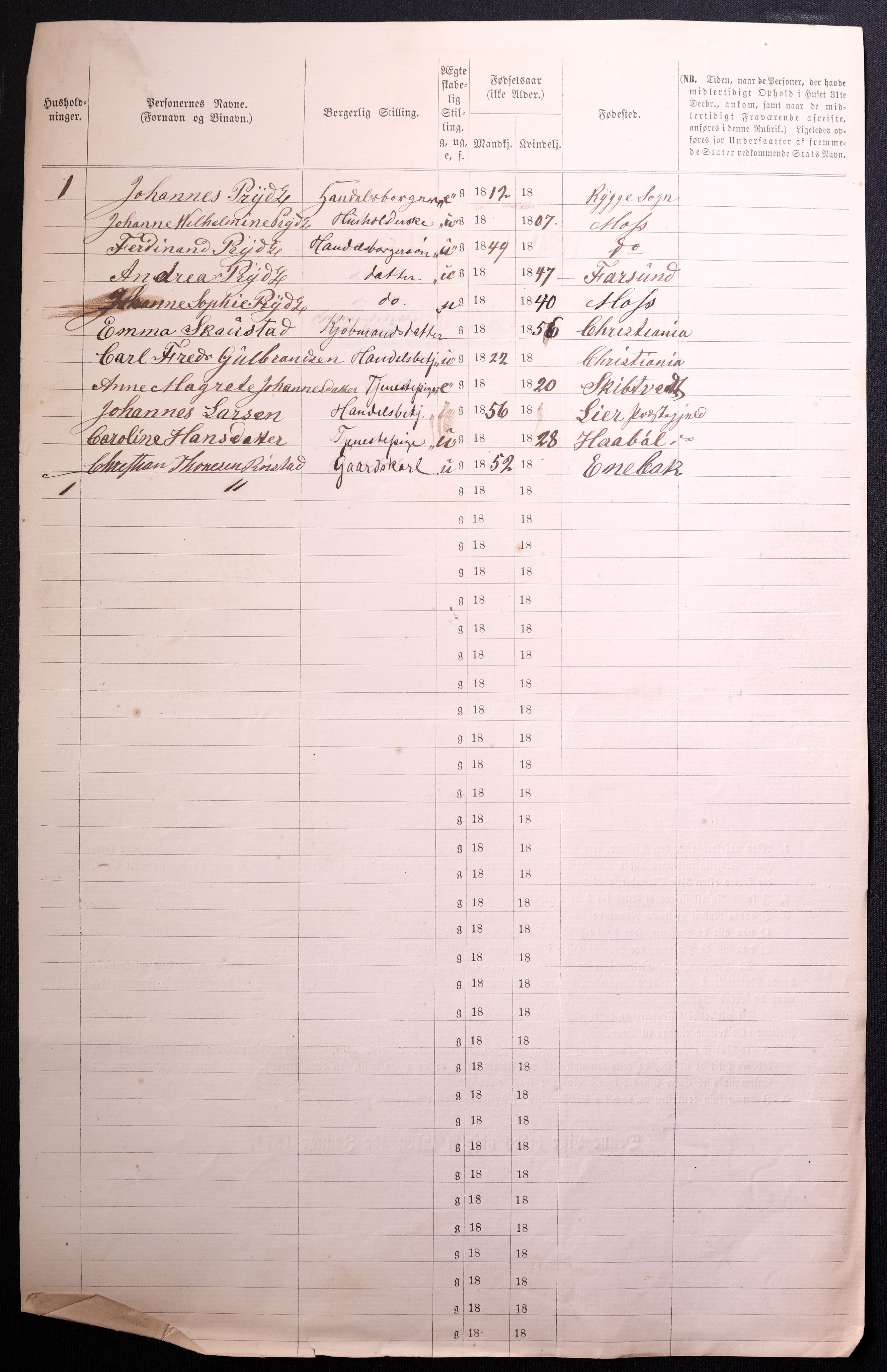 RA, 1870 census for 0104 Moss, 1870, p. 252