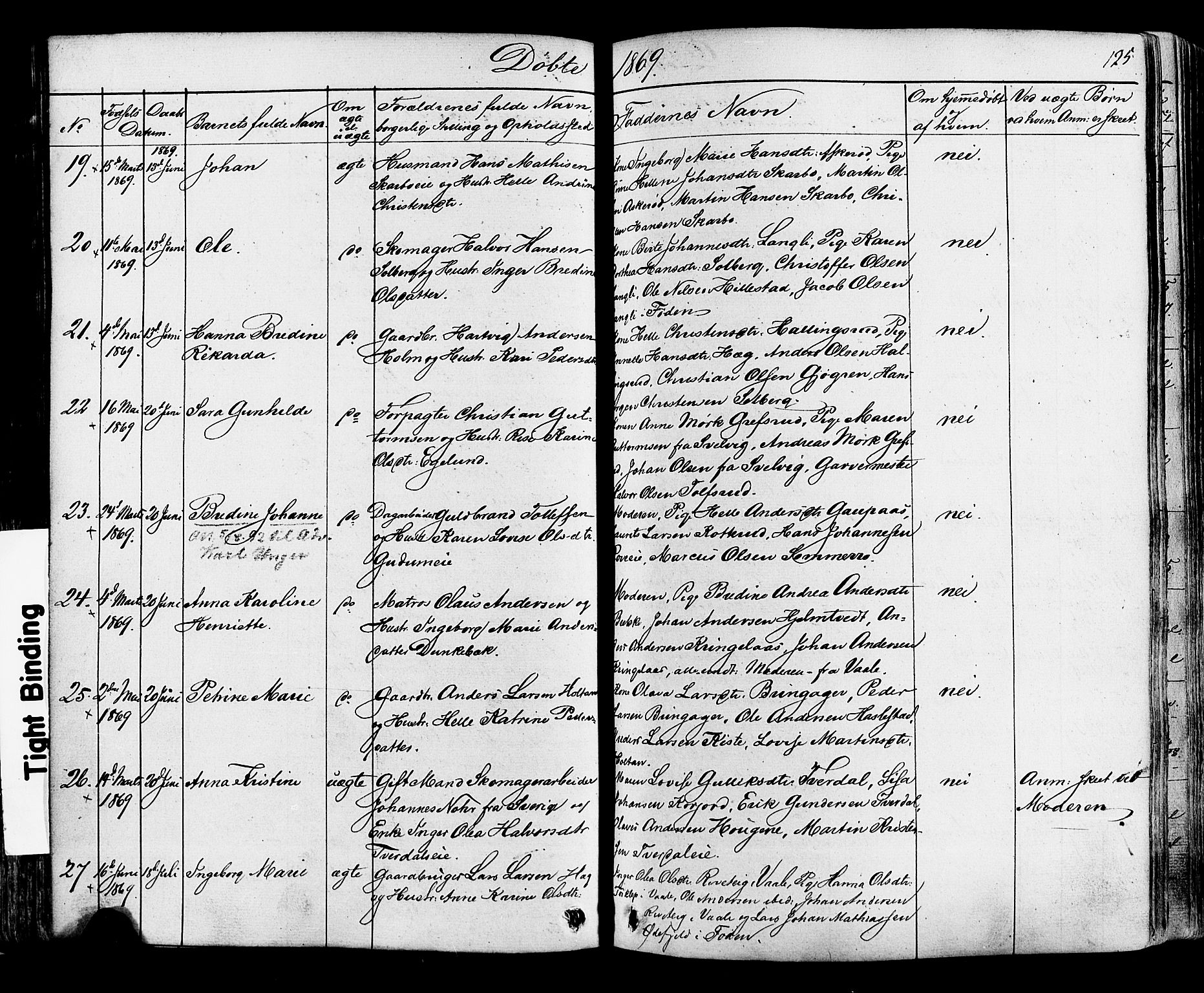 Botne kirkebøker, AV/SAKO-A-340/F/Fa/L0006: Parish register (official) no. I 6, 1836-1877, p. 125