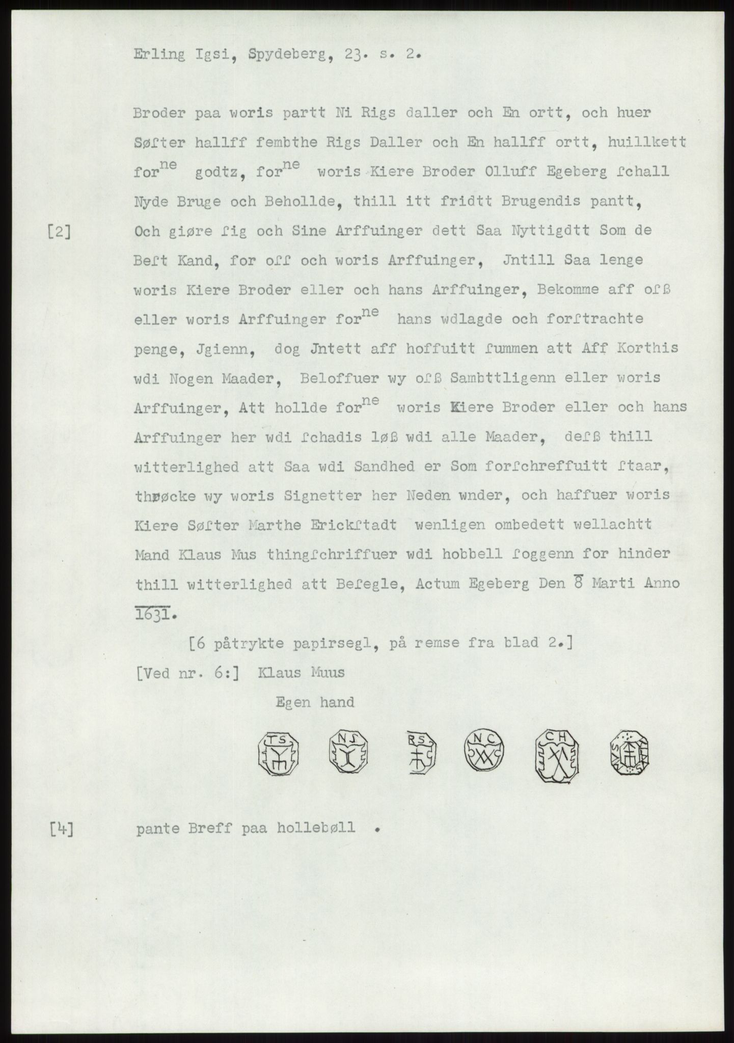 Samlinger til kildeutgivelse, Diplomavskriftsamlingen, RA/EA-4053/H/Ha, p. 391