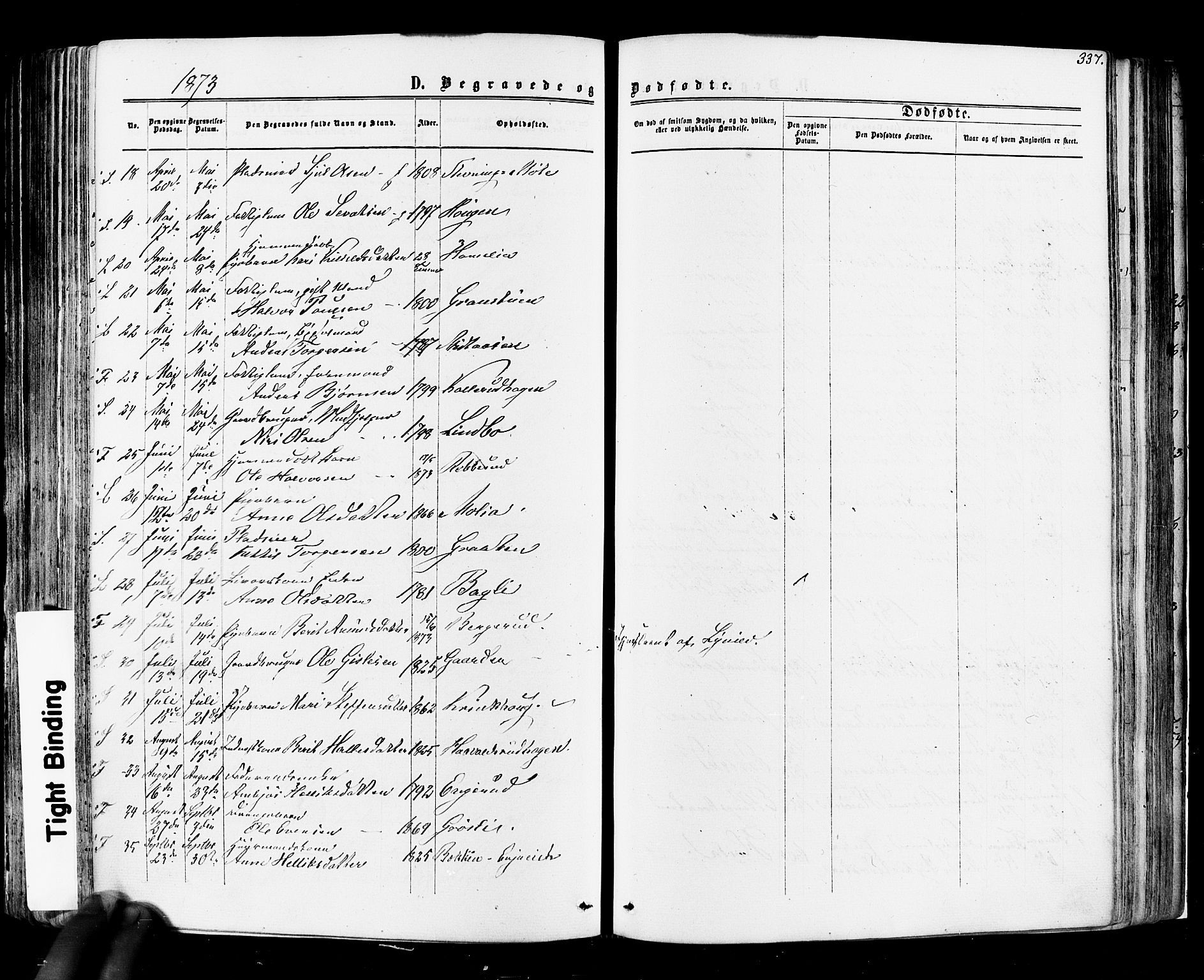 Flesberg kirkebøker, SAKO/A-18/F/Fa/L0007: Parish register (official) no. I 7, 1861-1878, p. 337