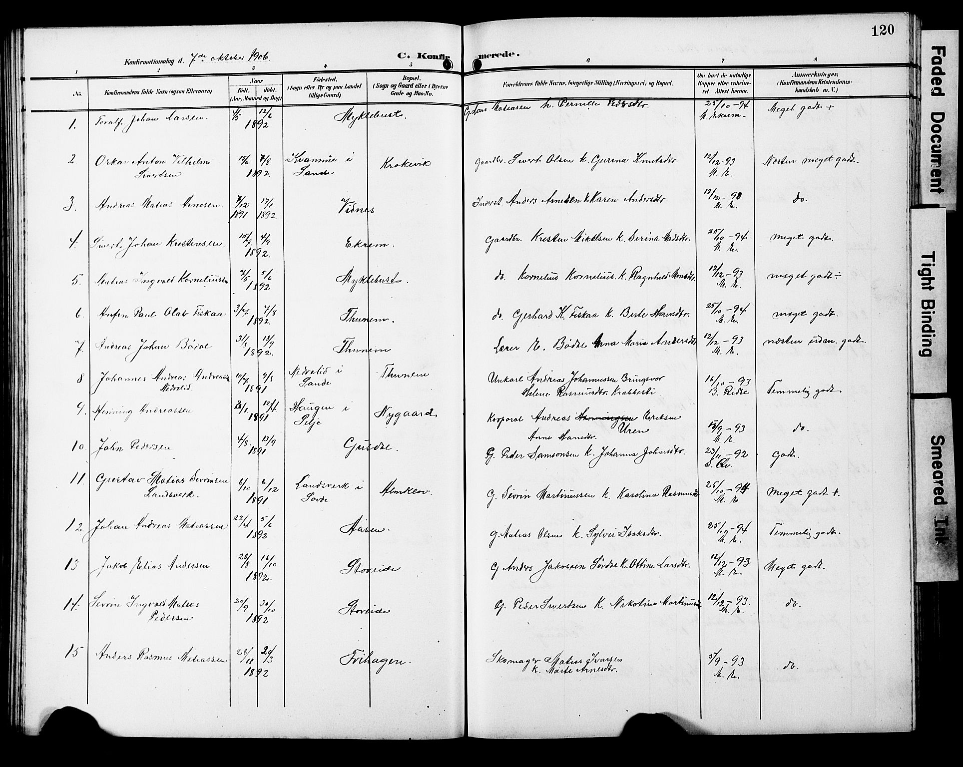 Ministerialprotokoller, klokkerbøker og fødselsregistre - Møre og Romsdal, SAT/A-1454/501/L0018: Parish register (copy) no. 501C04, 1902-1930, p. 120