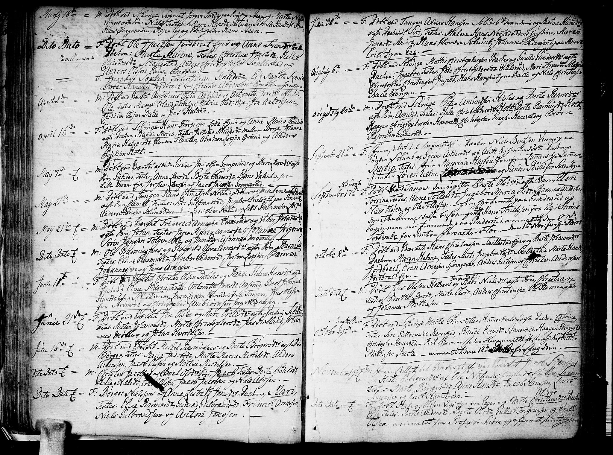 Skoger kirkebøker, SAKO/A-59/F/Fa/L0001: Parish register (official) no. I 1, 1746-1814, p. 56