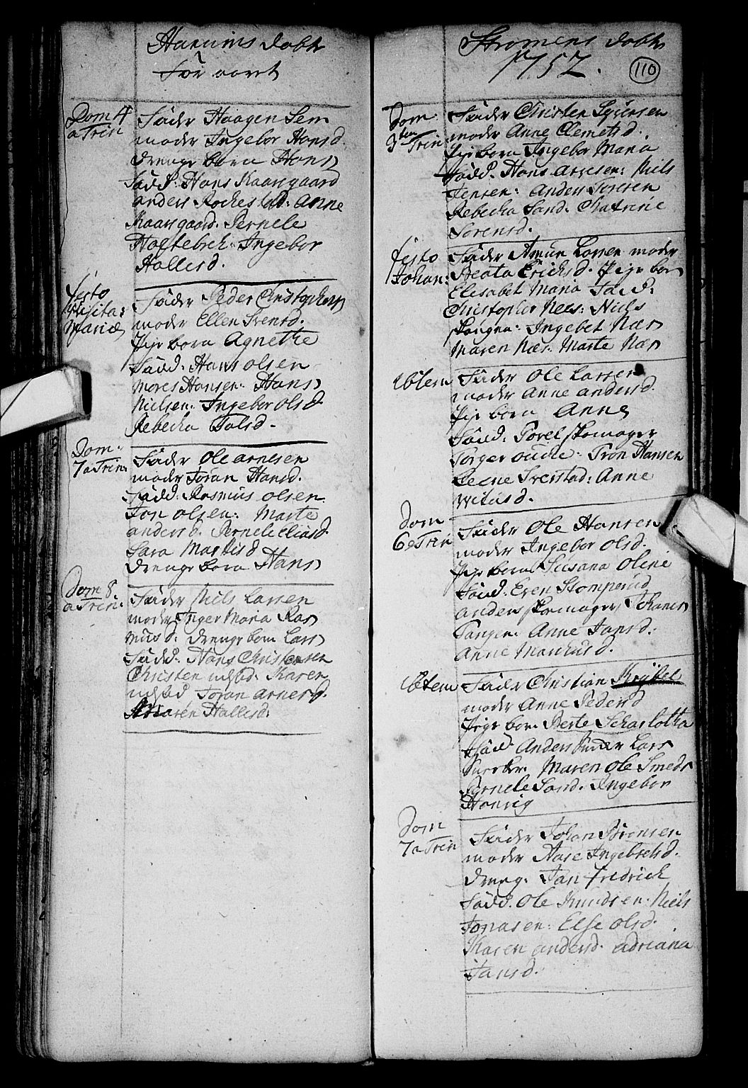 Hurum kirkebøker, AV/SAKO-A-229/F/Fa/L0002: Parish register (official) no. 2, 1733-1757, p. 110