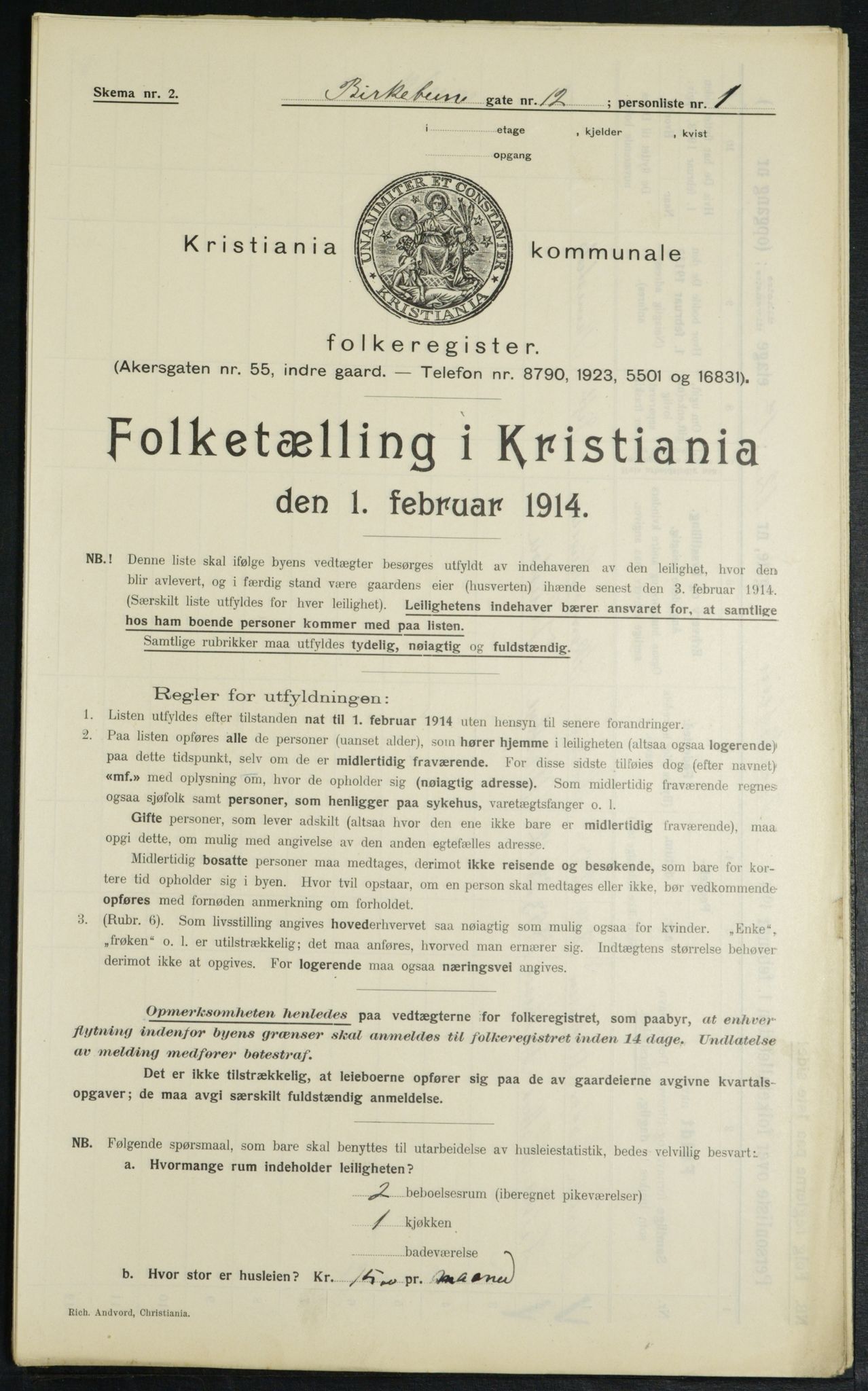 OBA, Municipal Census 1914 for Kristiania, 1914, p. 4970