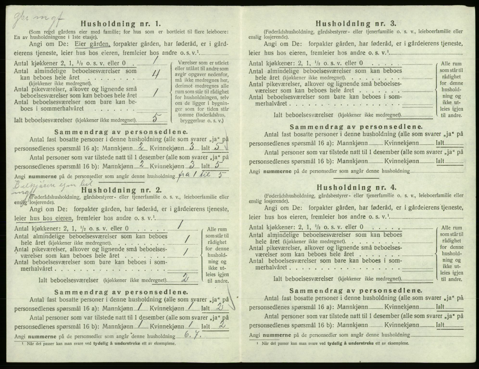 SAB, 1920 census for Samnanger, 1920, p. 392