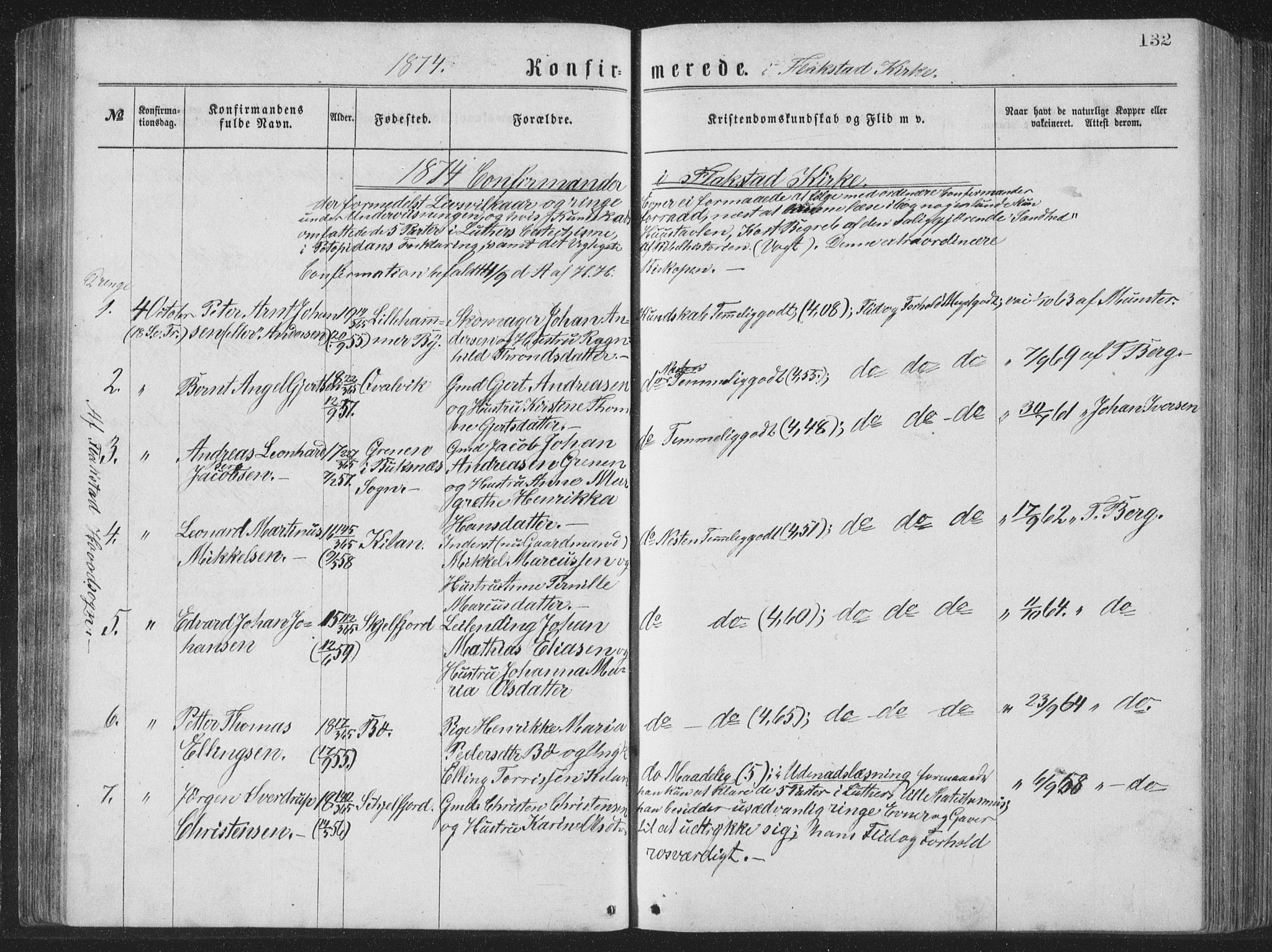 Ministerialprotokoller, klokkerbøker og fødselsregistre - Nordland, SAT/A-1459/885/L1213: Parish register (copy) no. 885C02, 1874-1892, p. 132