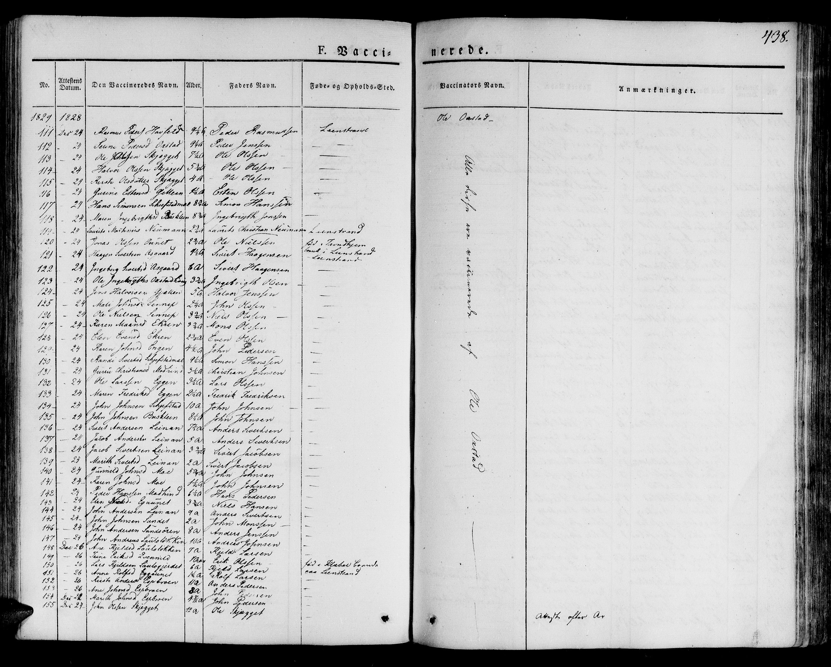 Ministerialprotokoller, klokkerbøker og fødselsregistre - Sør-Trøndelag, AV/SAT-A-1456/691/L1070: Parish register (official) no. 691A05 /1, 1826-1841, p. 438