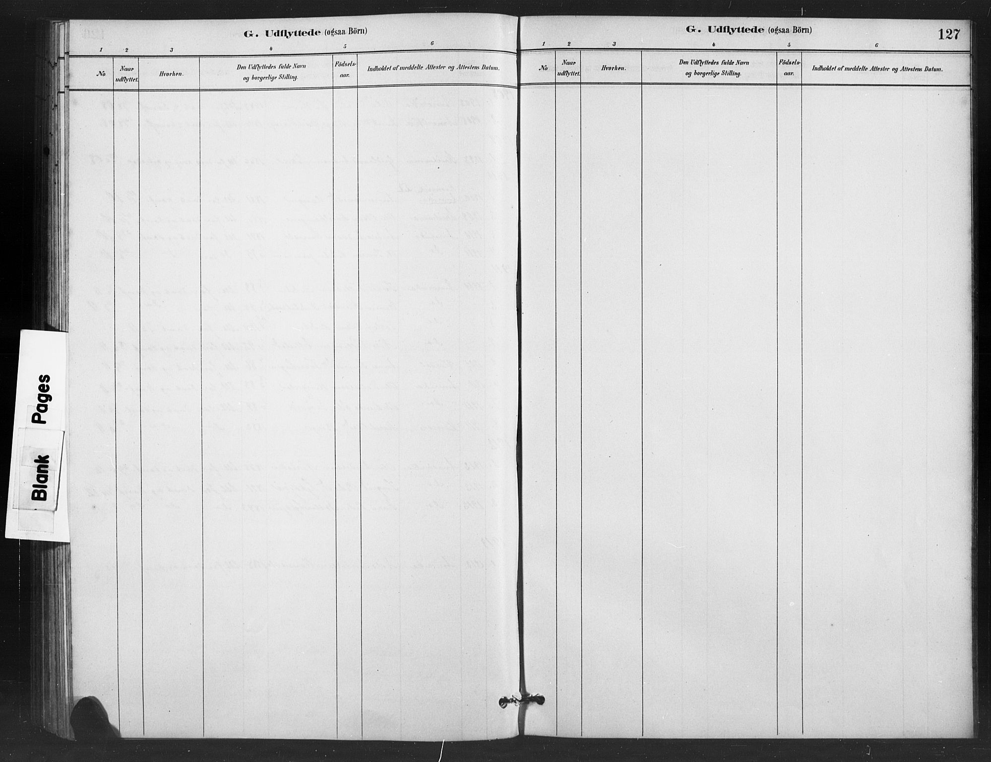 Vestre Slidre prestekontor, SAH/PREST-136/H/Ha/Hab/L0006: Parish register (copy) no. 6, 1881-1915, p. 127