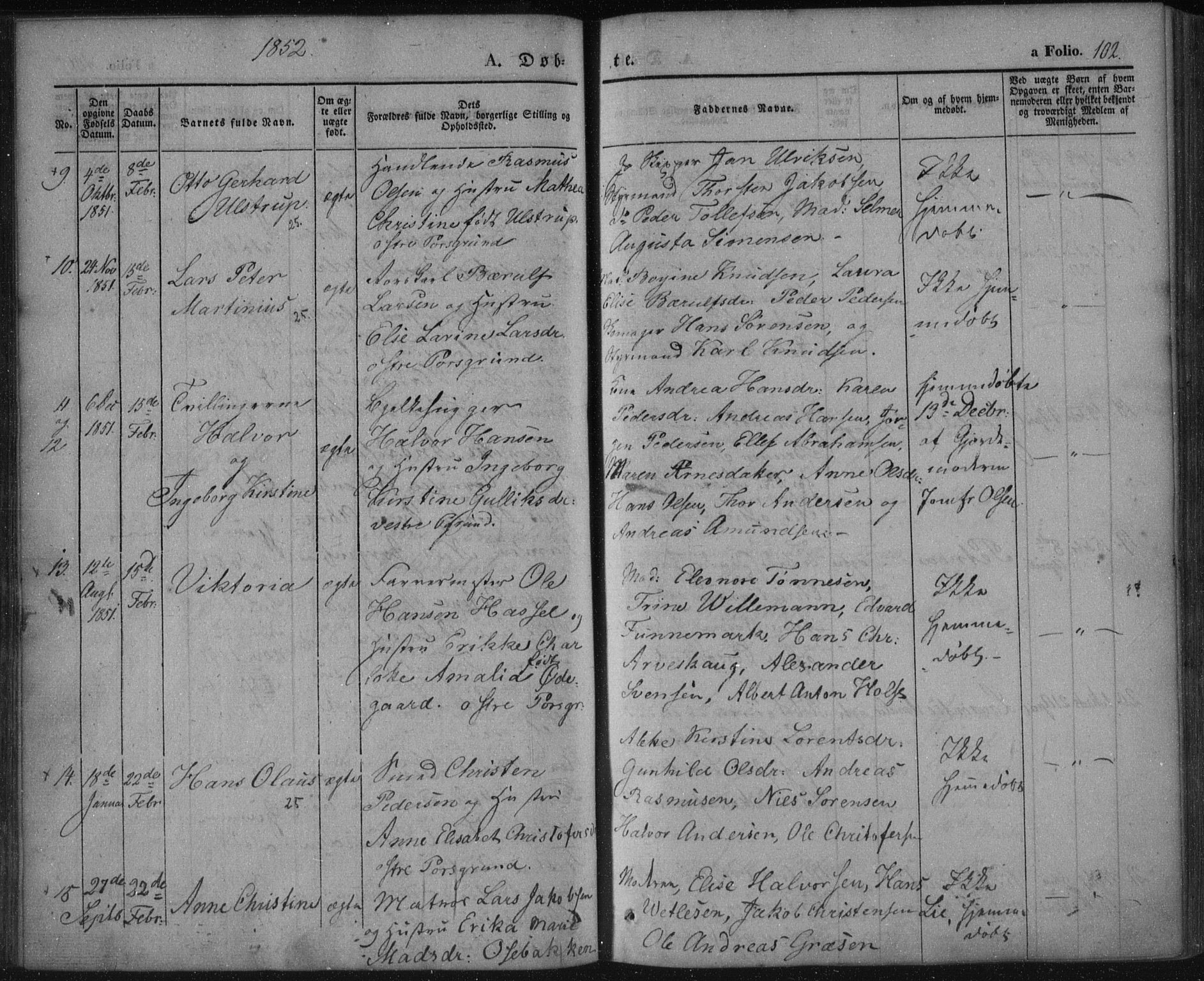 Porsgrunn kirkebøker , AV/SAKO-A-104/F/Fa/L0006: Parish register (official) no. 6, 1841-1857, p. 102