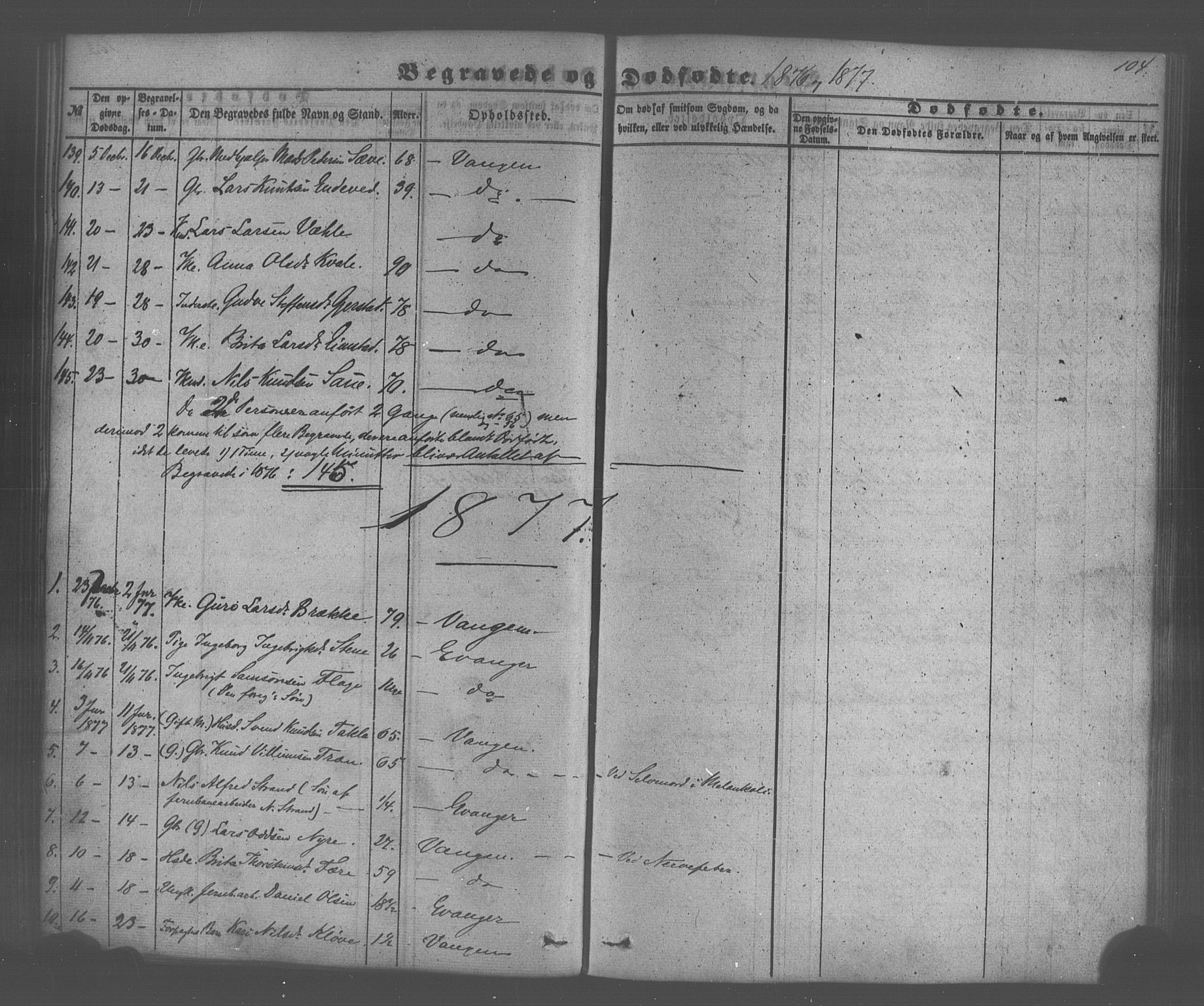 Voss sokneprestembete, SAB/A-79001/H/Haa: Parish register (official) no. A 20, 1855-1886, p. 104