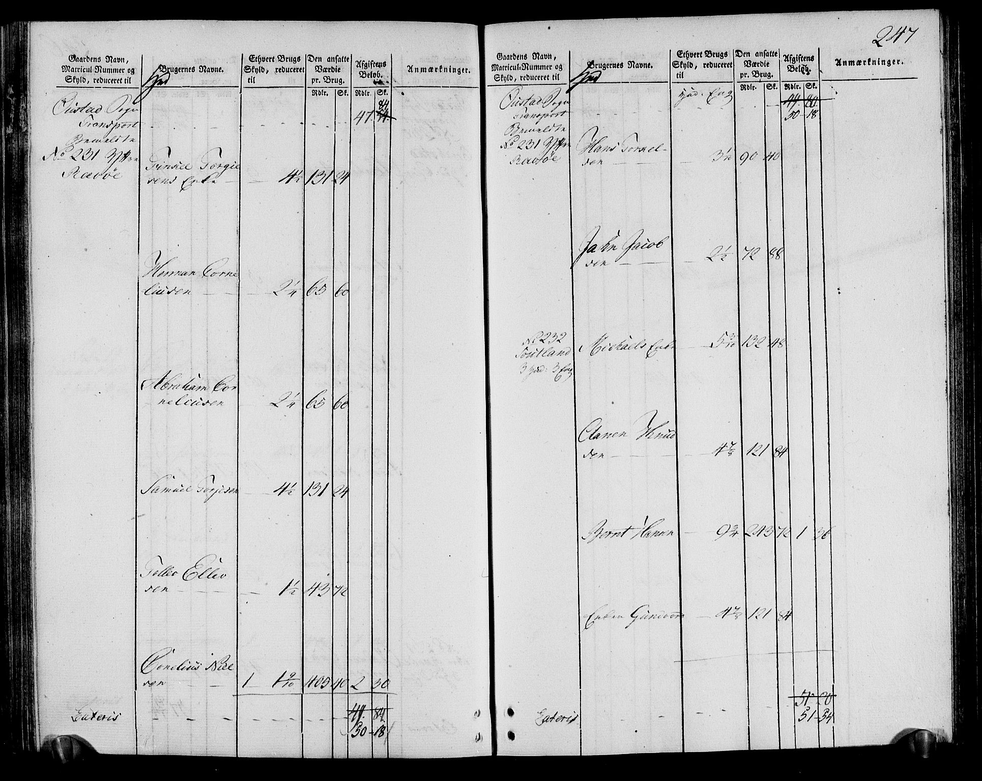 Rentekammeret inntil 1814, Realistisk ordnet avdeling, AV/RA-EA-4070/N/Ne/Nea/L0095: Lista fogderi. Oppebørselsregister, 1803-1804, p. 254