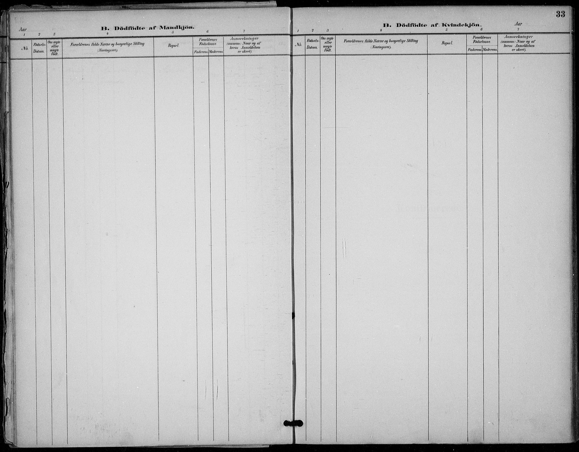 Seljord kirkebøker, SAKO/A-20/F/Fb/L0002: Parish register (official) no. II 2, 1887-1917, p. 33