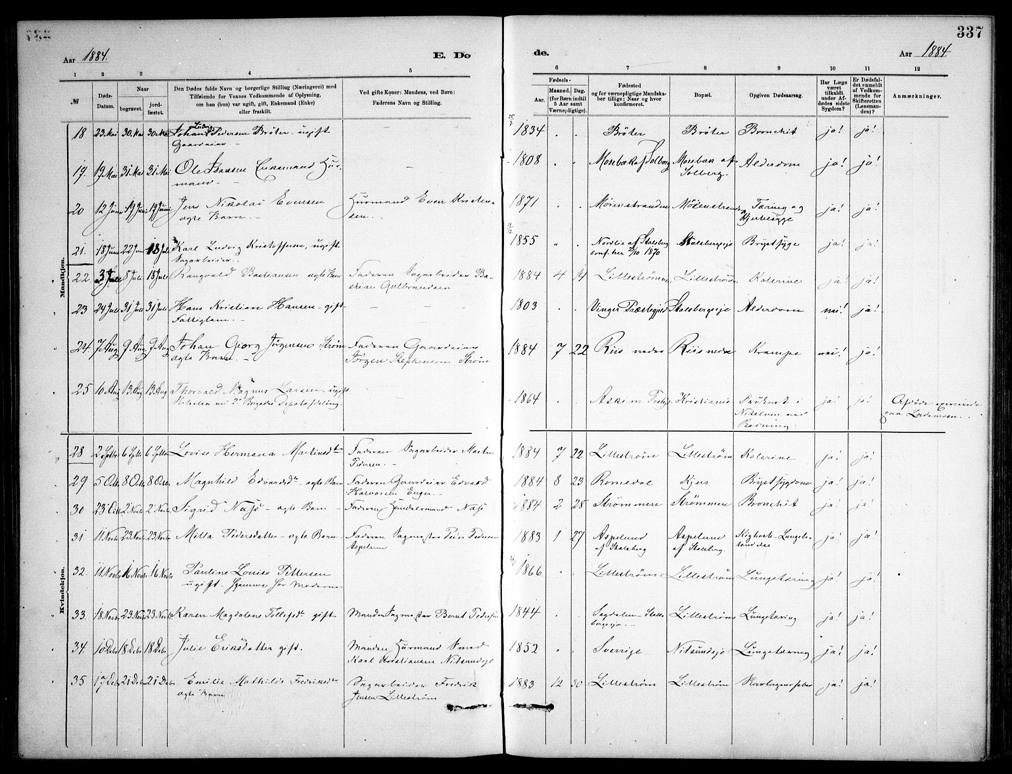 Skedsmo prestekontor Kirkebøker, AV/SAO-A-10033a/F/Fa/L0013: Parish register (official) no. I 13, 1883-1891, p. 337