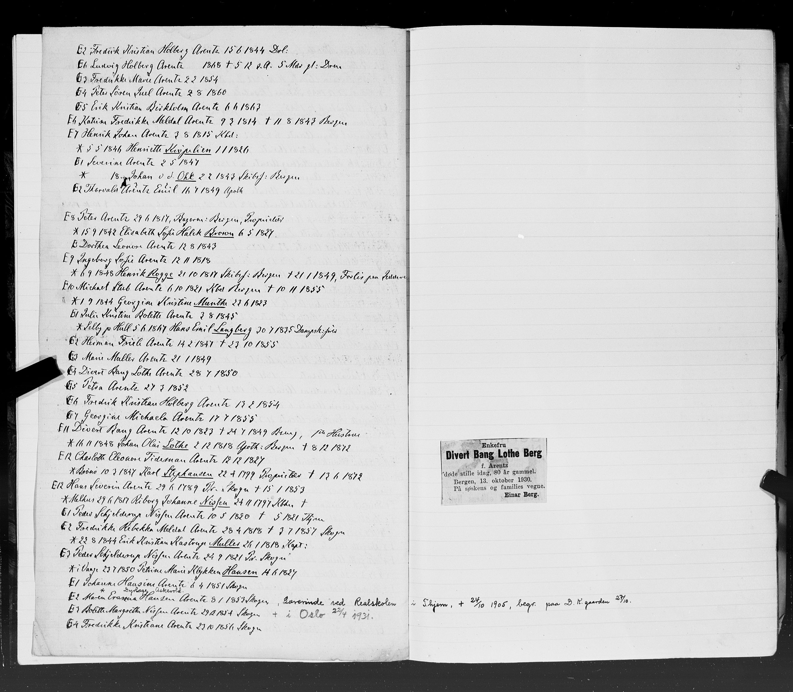 Hornemans samlinger, SAT/PA-X/A/L0015: A - K, 1600-1886