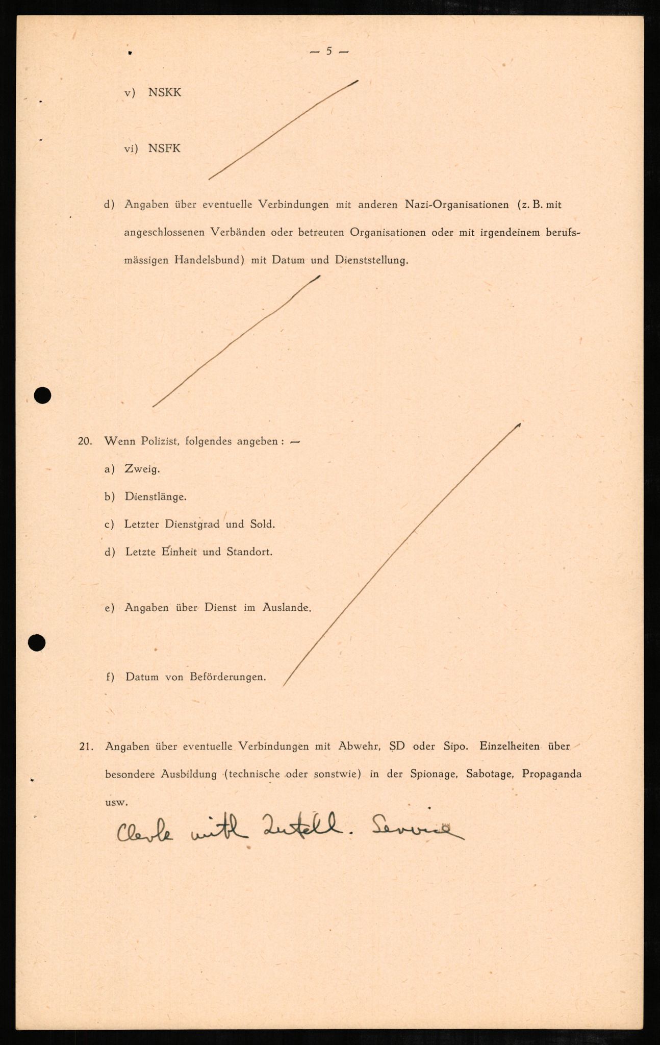 Forsvaret, Forsvarets overkommando II, AV/RA-RAFA-3915/D/Db/L0004: CI Questionaires. Tyske okkupasjonsstyrker i Norge. Tyskere., 1945-1946, p. 440