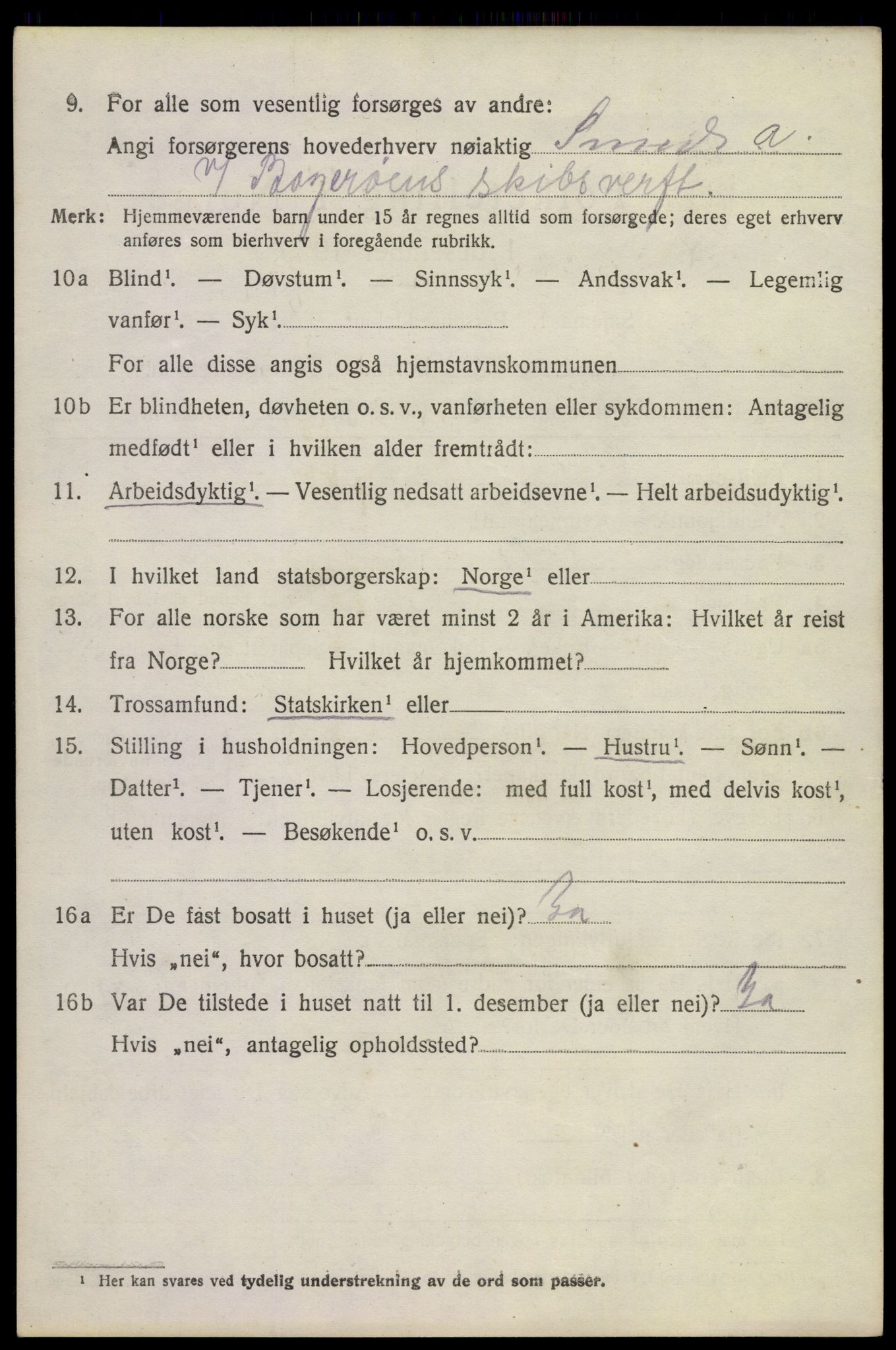 SAKO, 1920 census for Strømm, 1920, p. 2962