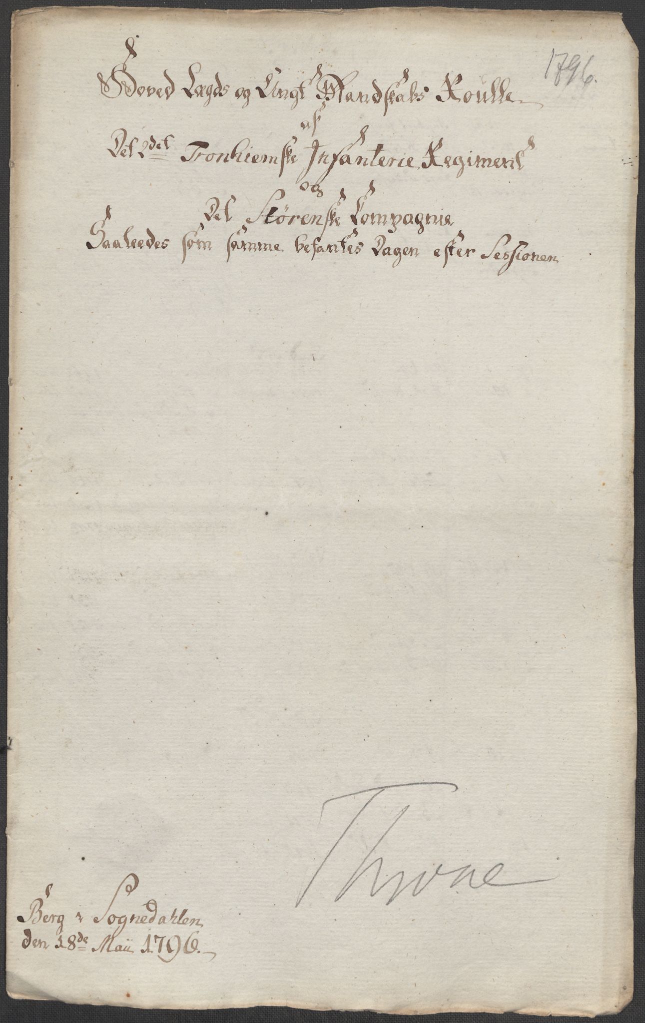 Generalitets- og kommissariatskollegiet, Det kongelige norske kommissariatskollegium, RA/EA-5420/E/Eh/L0001b: Diverse, 1659-1807, p. 176