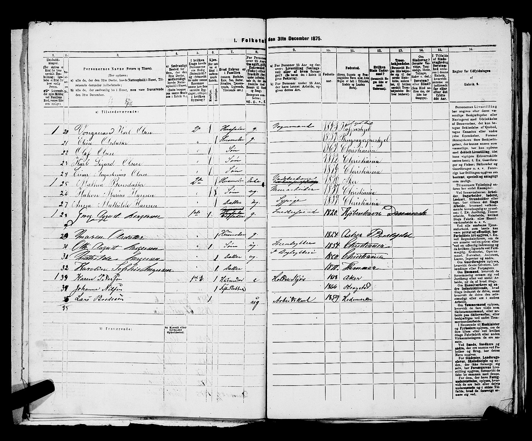 RA, 1875 census for 0301 Kristiania, 1875, p. 4110