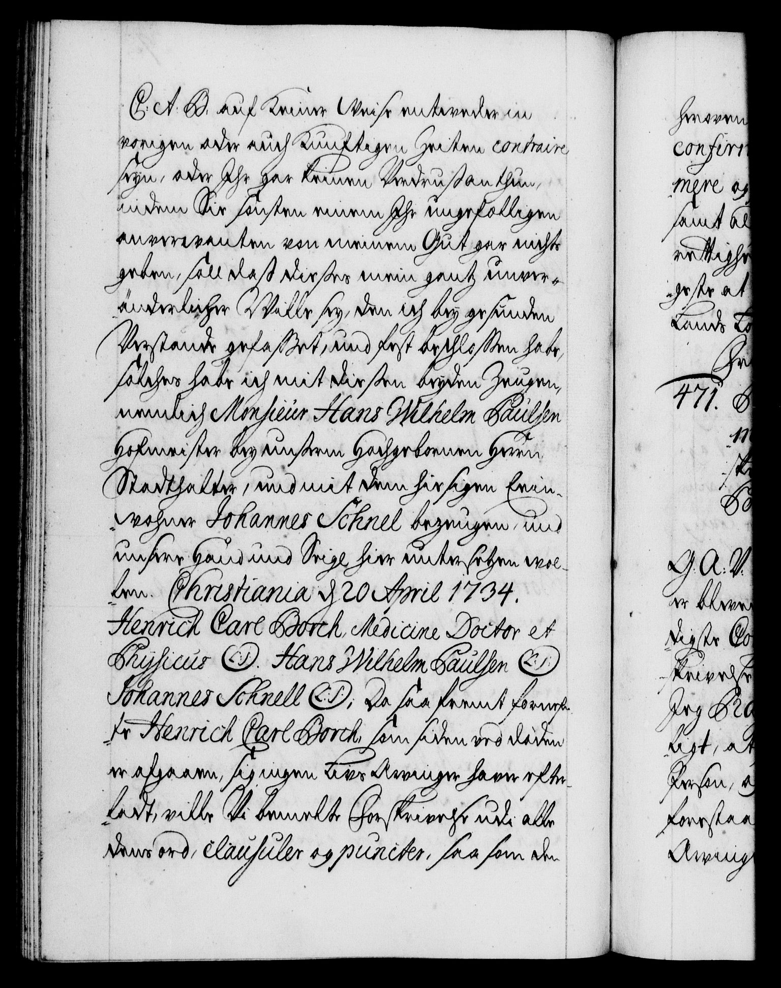 Danske Kanselli 1572-1799, AV/RA-EA-3023/F/Fc/Fca/Fcaa/L0029: Norske registre, 1735-1736, p. 393b