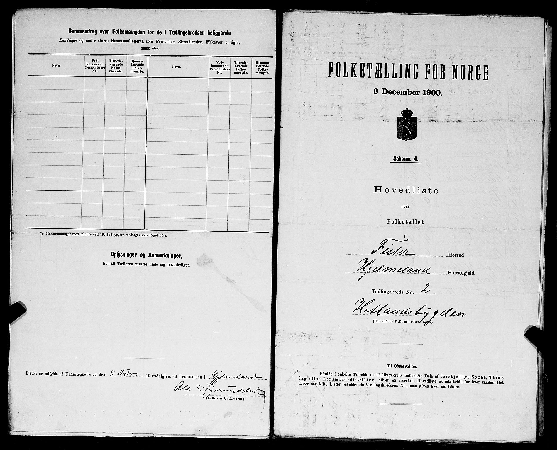 SAST, 1900 census for Fister, 1900, p. 13