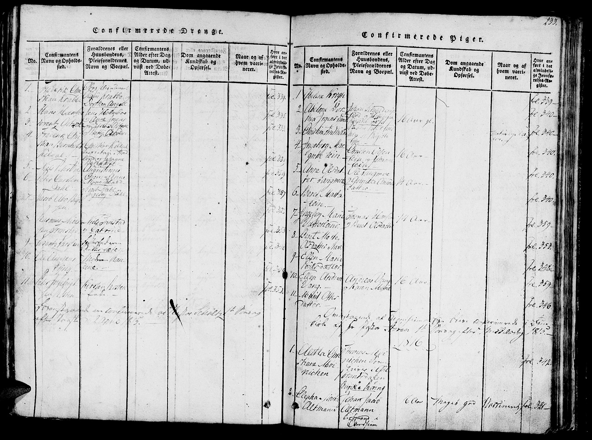 Ministerialprotokoller, klokkerbøker og fødselsregistre - Sør-Trøndelag, SAT/A-1456/602/L0135: Parish register (copy) no. 602C03, 1815-1832, p. 233
