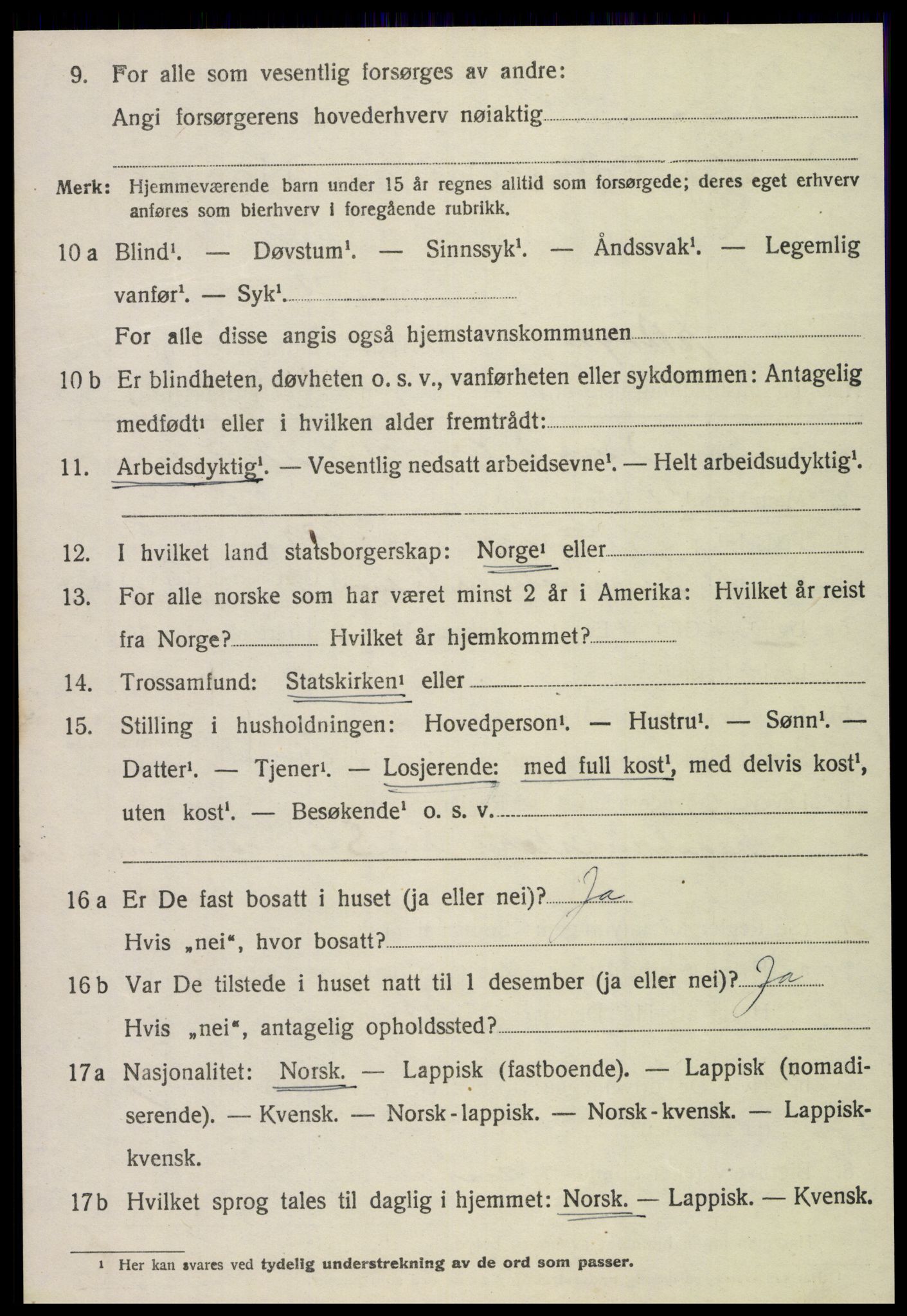 SAT, 1920 census for Skogn, 1920, p. 1304