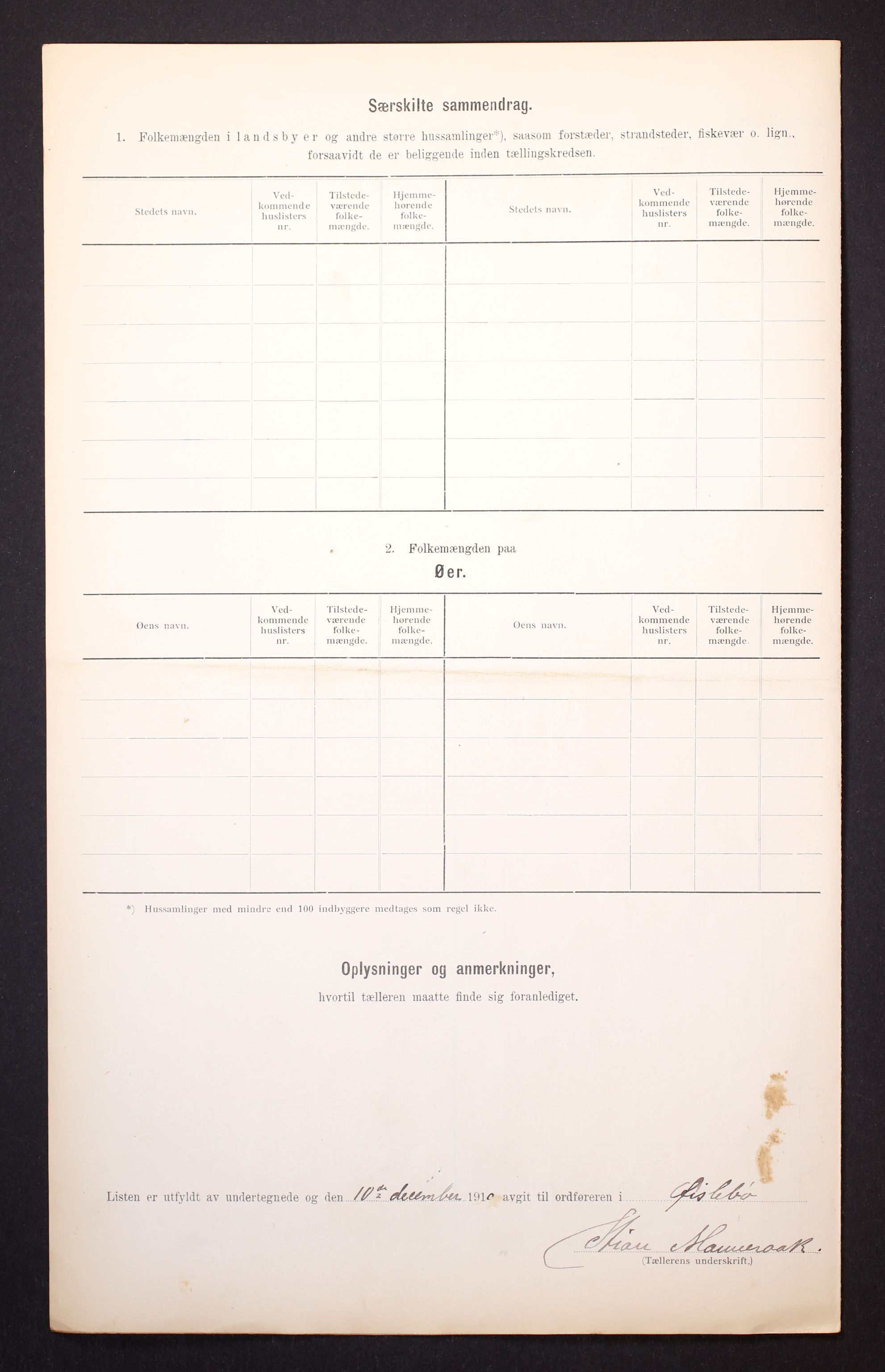 RA, 1910 census for Øyslebø, 1910, p. 9