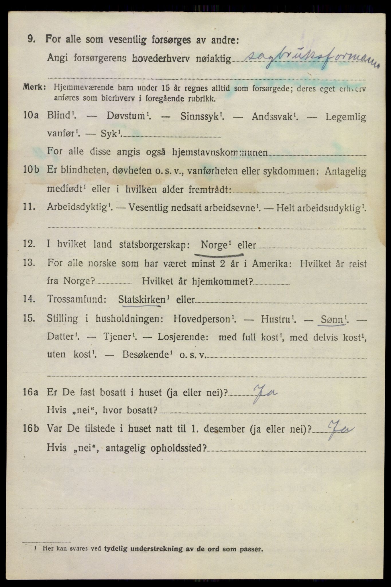 SAKO, 1920 census for Sandeherred, 1920, p. 5621