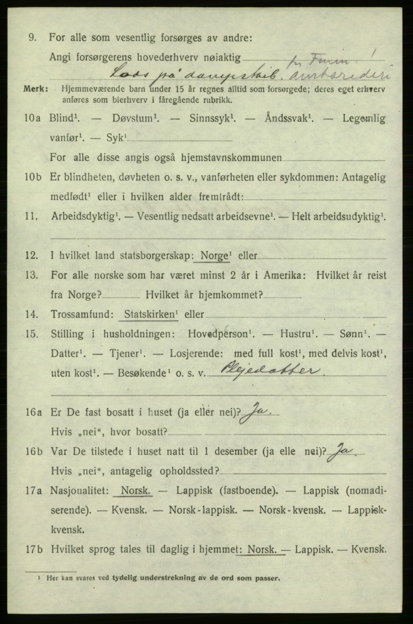 SATØ, 1920 census for Vadsø, 1920, p. 3702